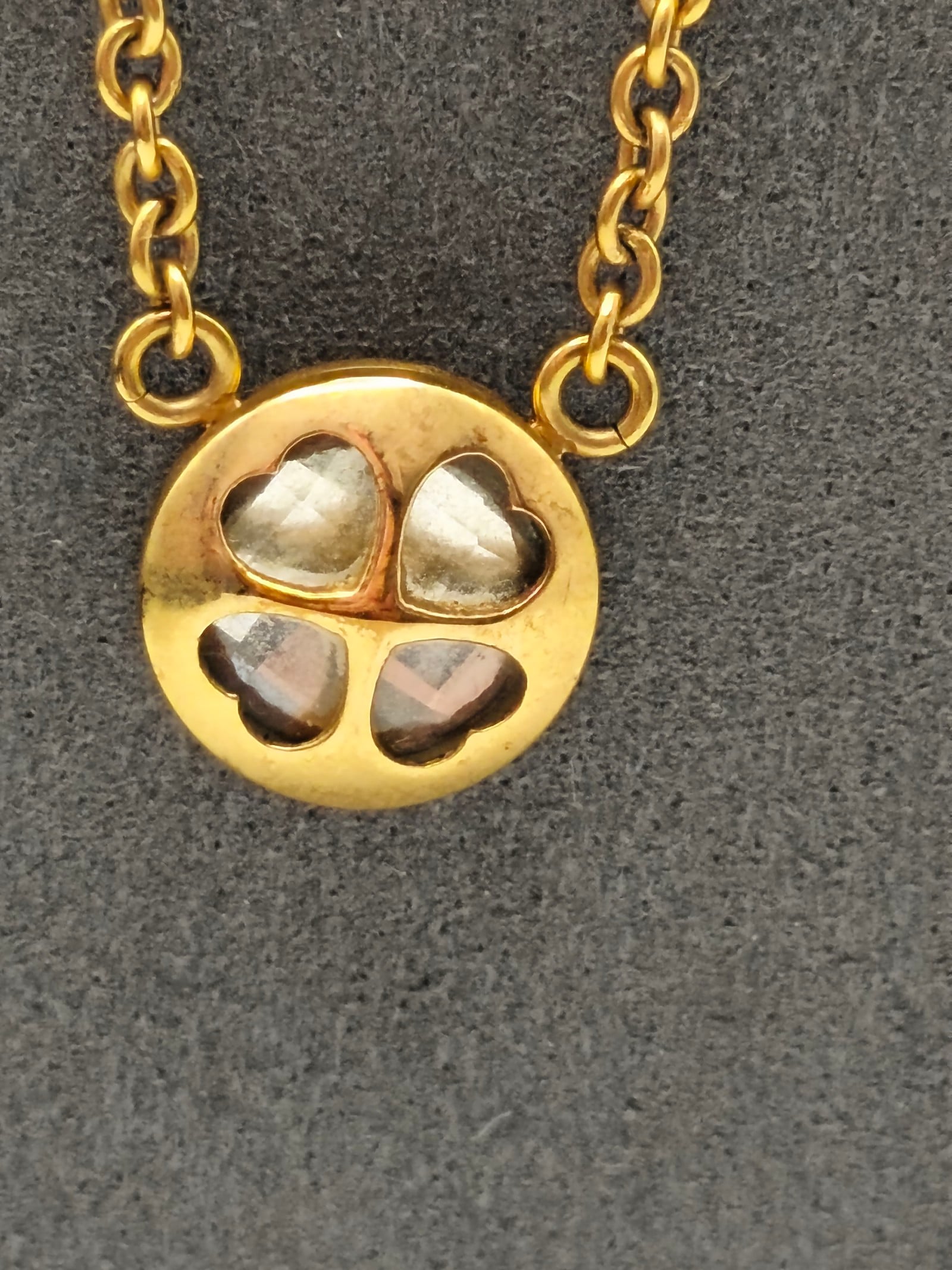 Folli Follie Gold Tone Heart & Crystal Necklace image 7