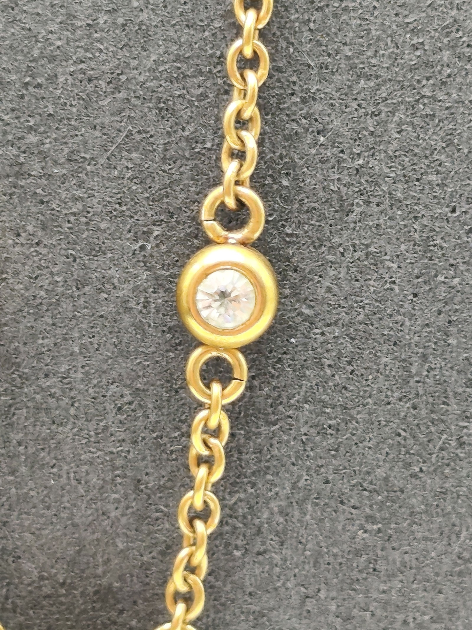 Folli Follie Gold Tone Heart & Crystal Necklace image 8