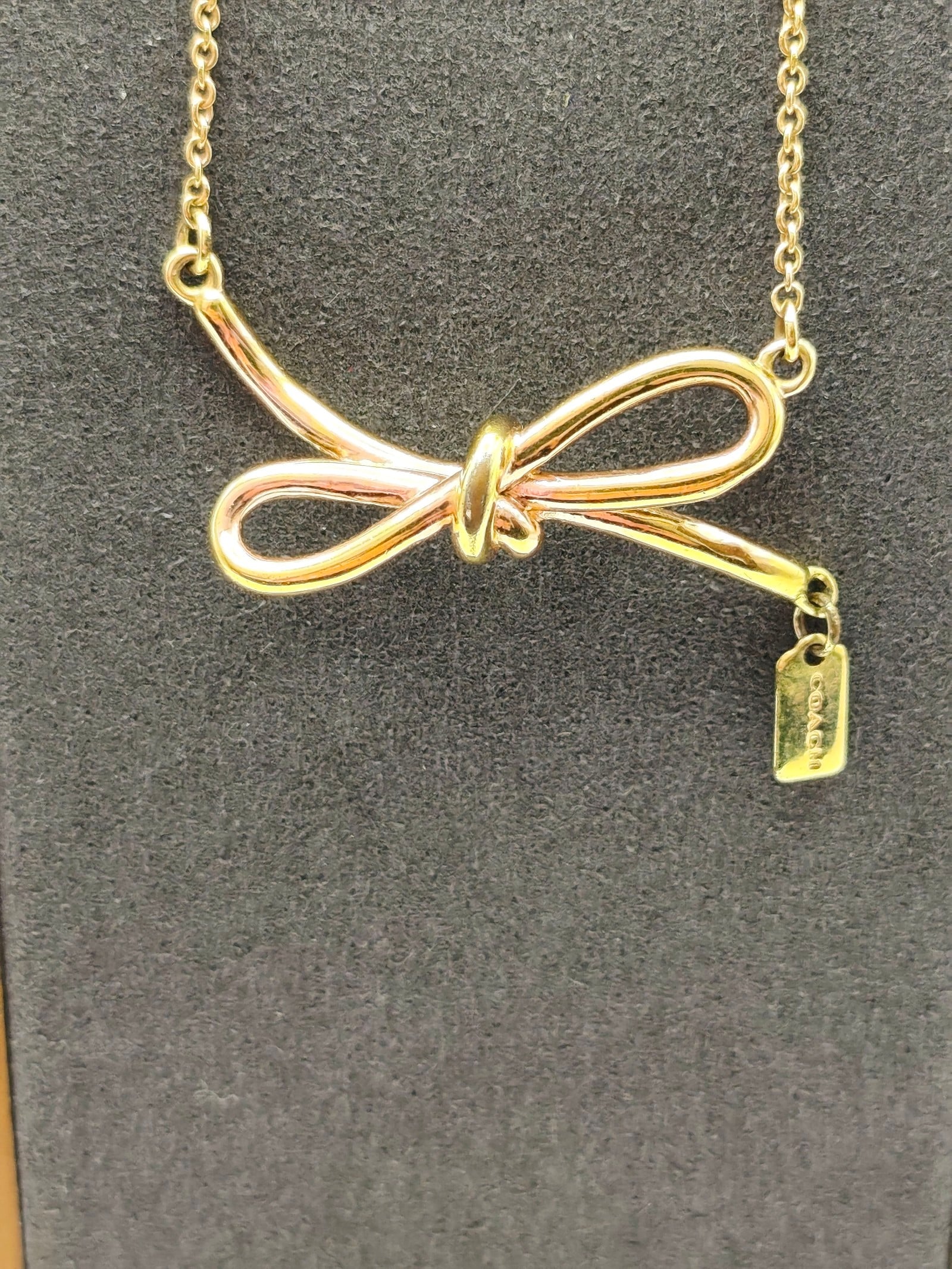 Coach Gold Bow Pendant Necklace Women's Other image 8