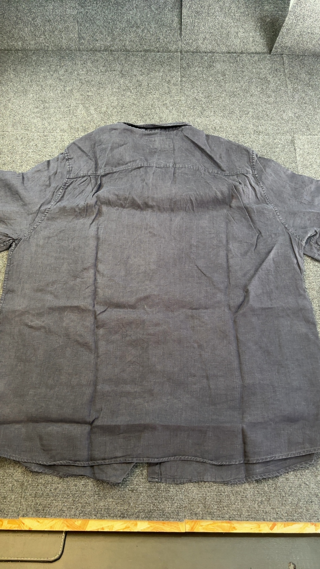 Original Penguin Men's Navy Blue Linen Shirt Large image 4