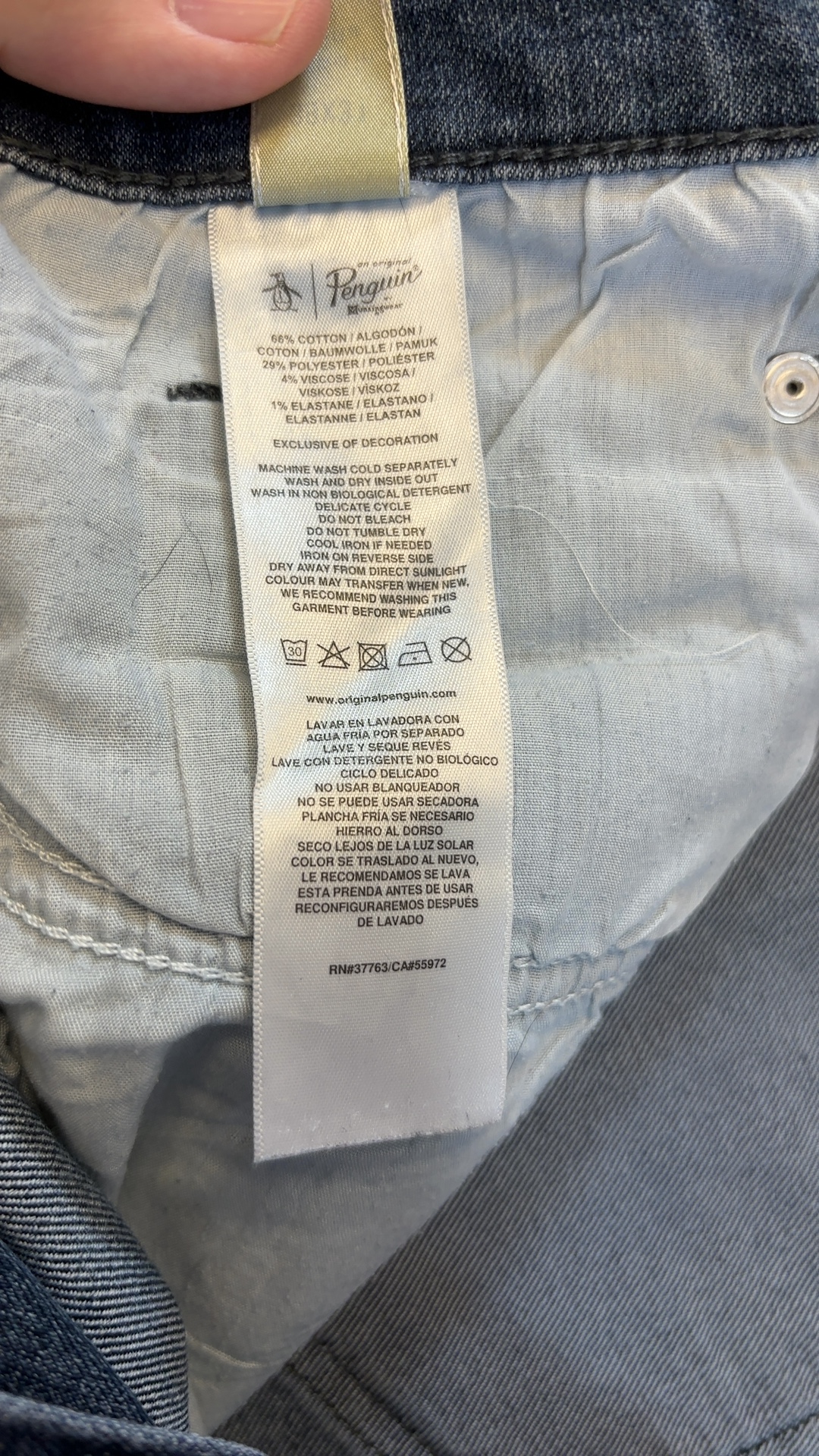 Original Penguin Men's Light Blue Denim Jeans W38 L31 very good condition image 7