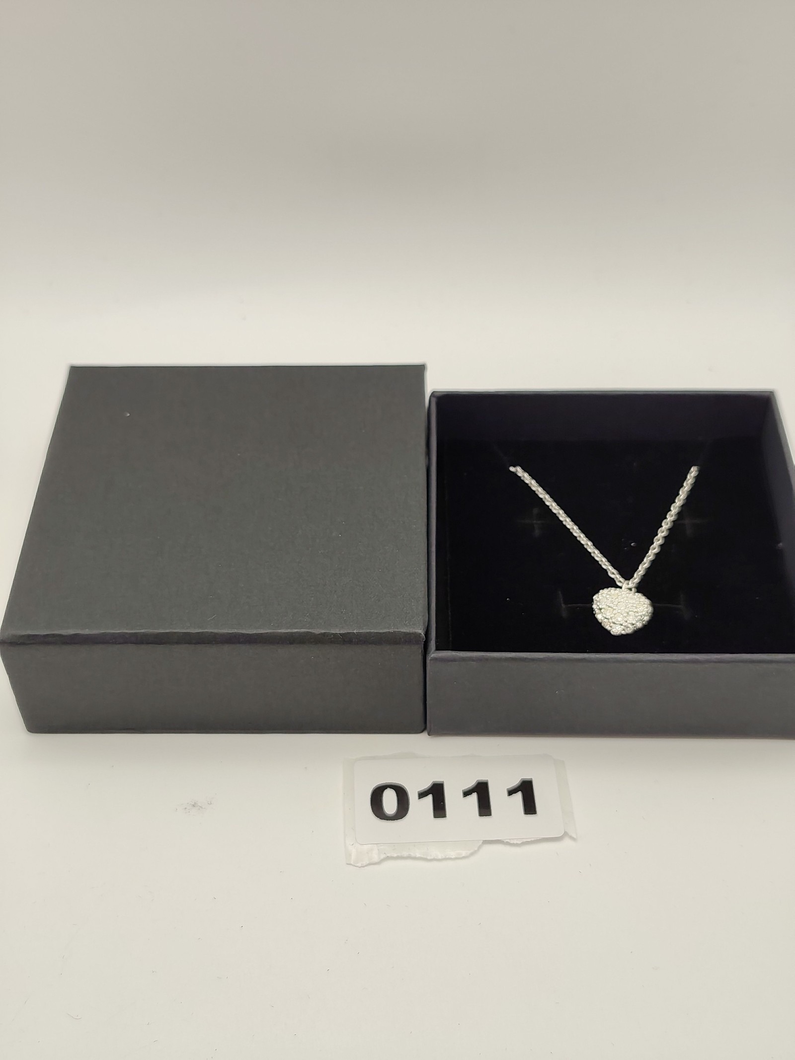 Swarovski Silver Heart Pendant Necklace Sparkling Crystals Women Other