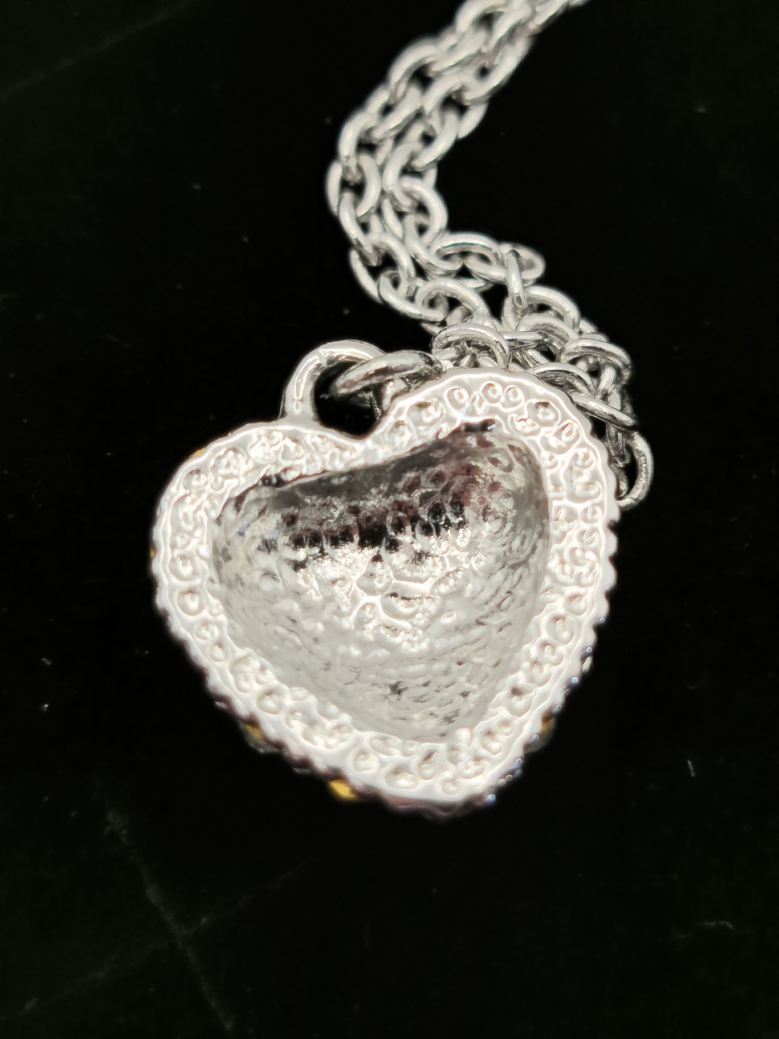 Swarovski Silver Heart Pendant Necklace Sparkling Crystals Women Other image 5