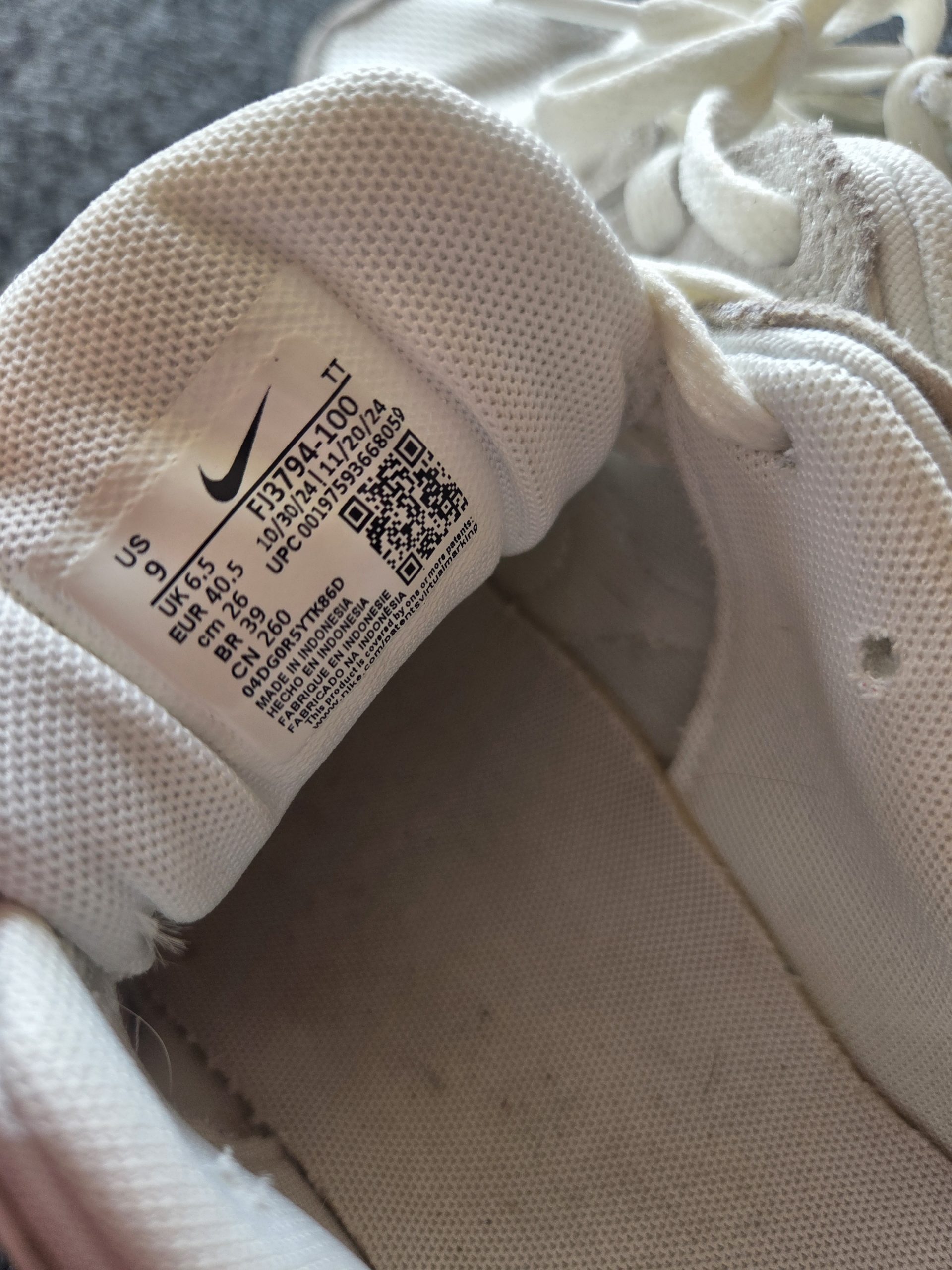 Nike AL8 Women's Trainers Sail Light Bone UK 6.5 FJ3794-100 image 3