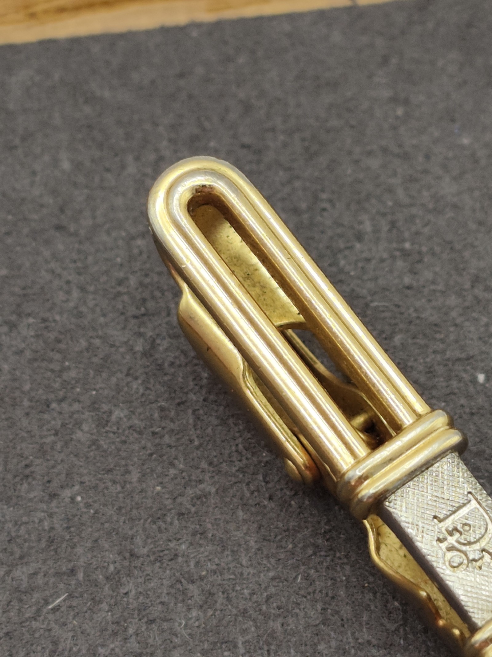 Christian Dior Gold Tone Vintage Tie Clip Men Other image 7