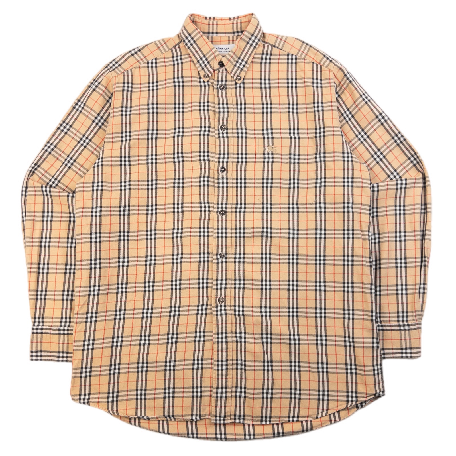 Vintage Burberry Long Sleeve Button Up Shirt Size L