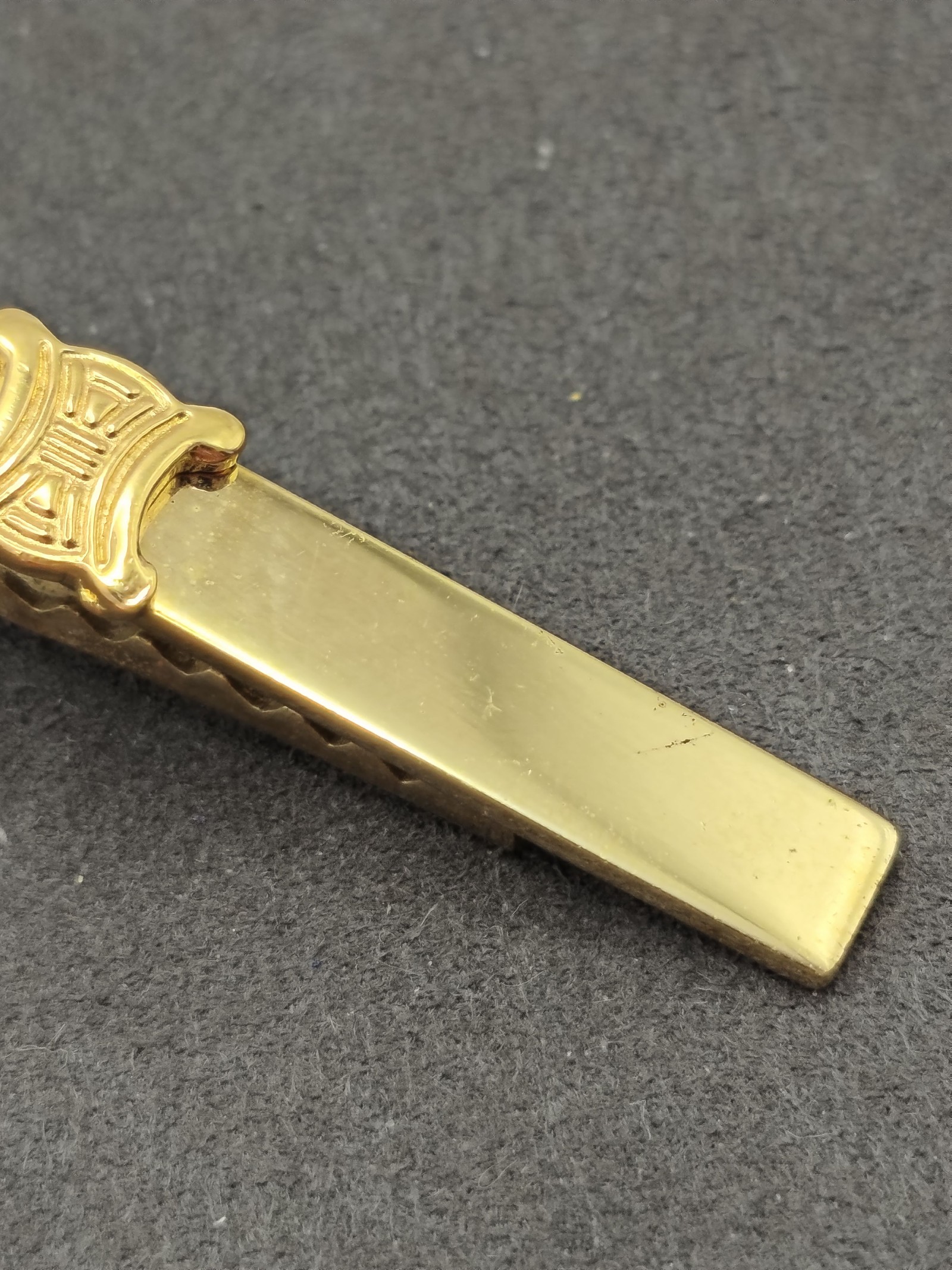 Celine Men's Gold Tone Tie Clip One Size Made in Italy image 6