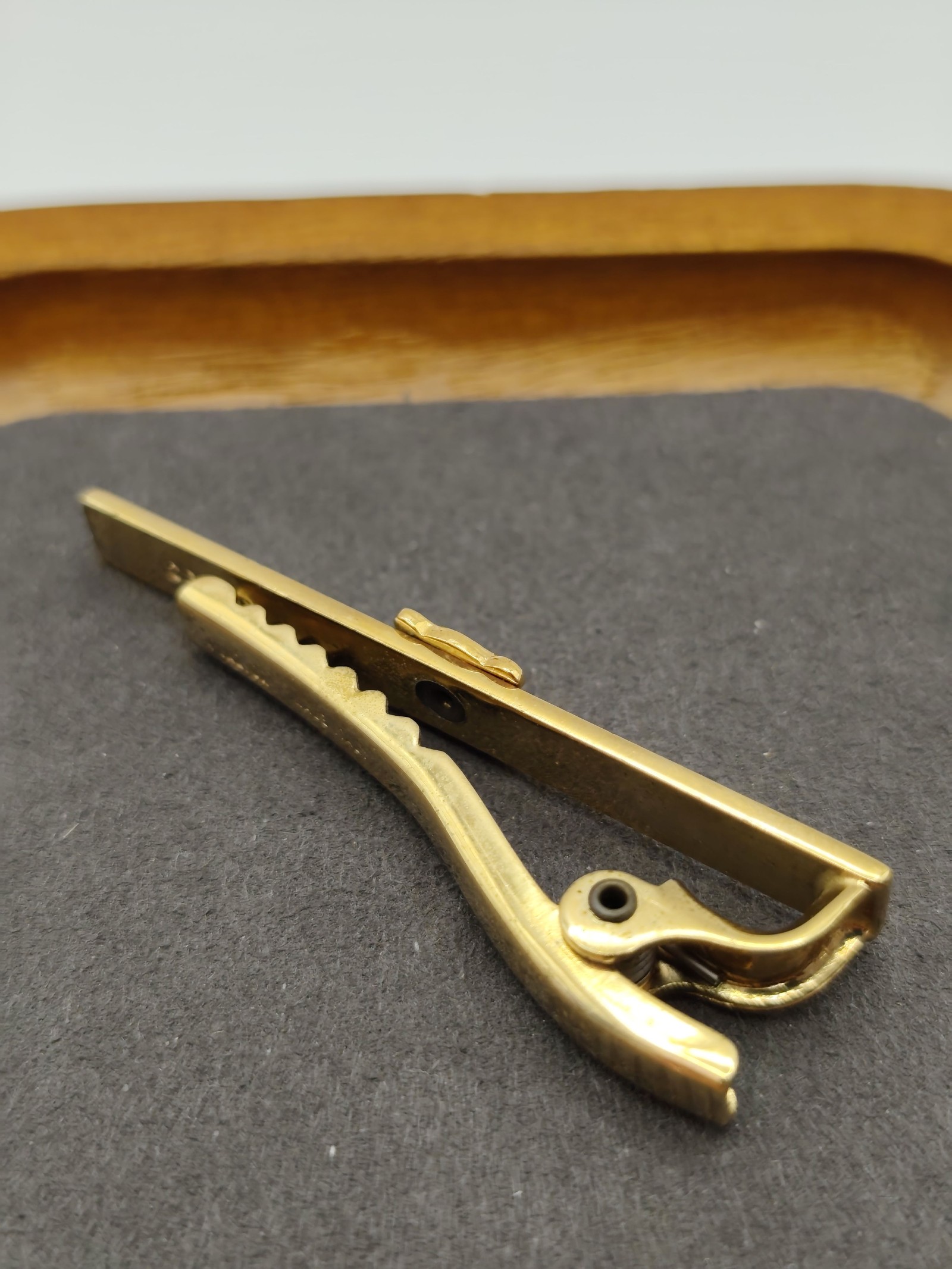 Celine Men's Gold Tone Tie Clip One Size Made in Italy image 10