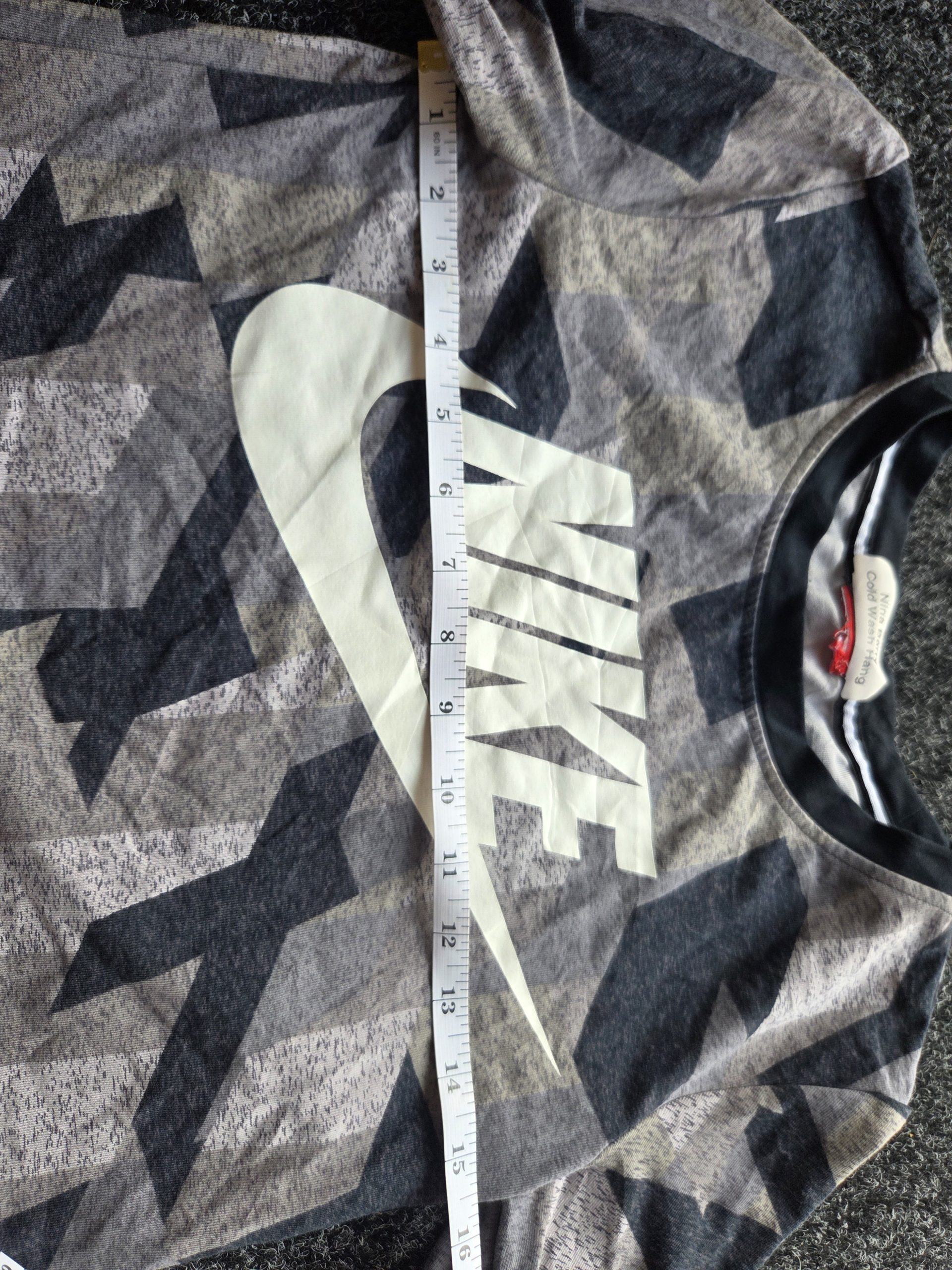 Nike Large Logo Cropped Long Sleeve Top Grey Women's XS image 2