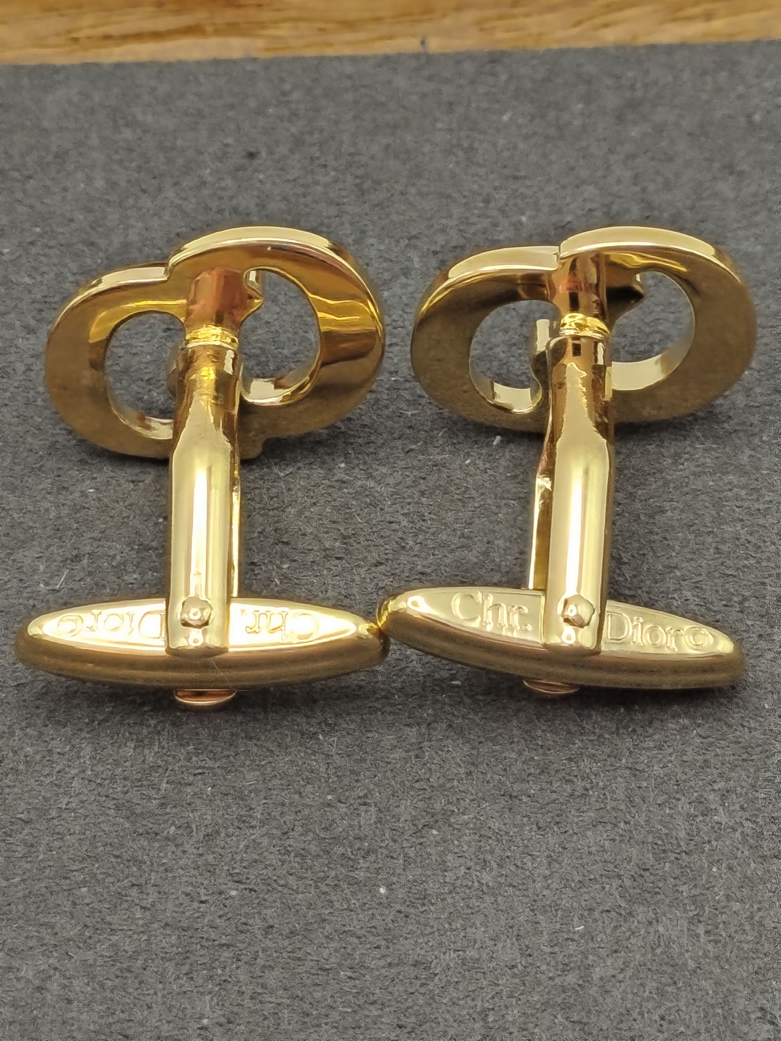 Christian Dior Men's Gold Tone Crystal Cufflinks & Tie Clip Set Other image 7