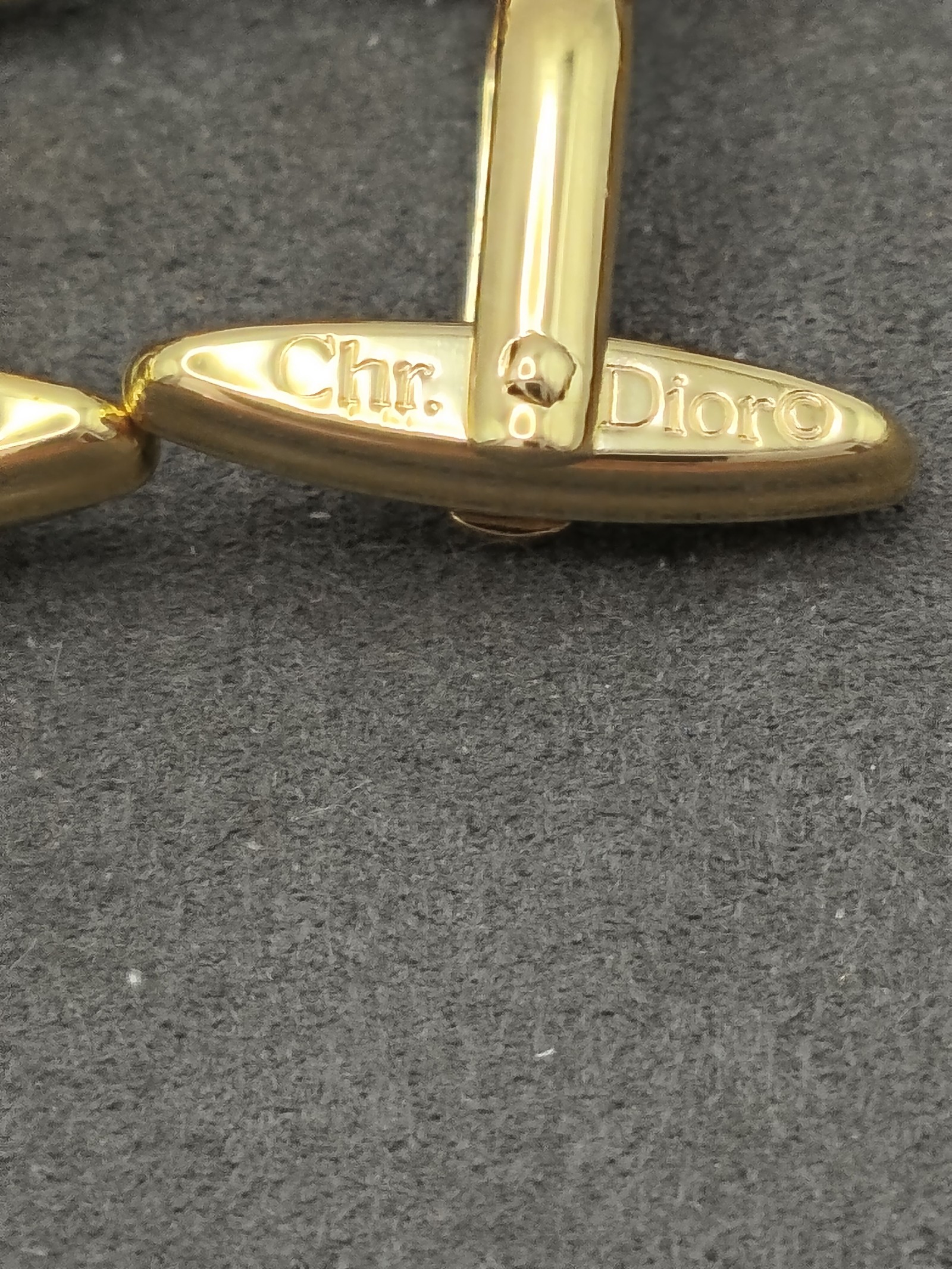 Christian Dior Men's Gold Tone Crystal Cufflinks & Tie Clip Set Other image 8