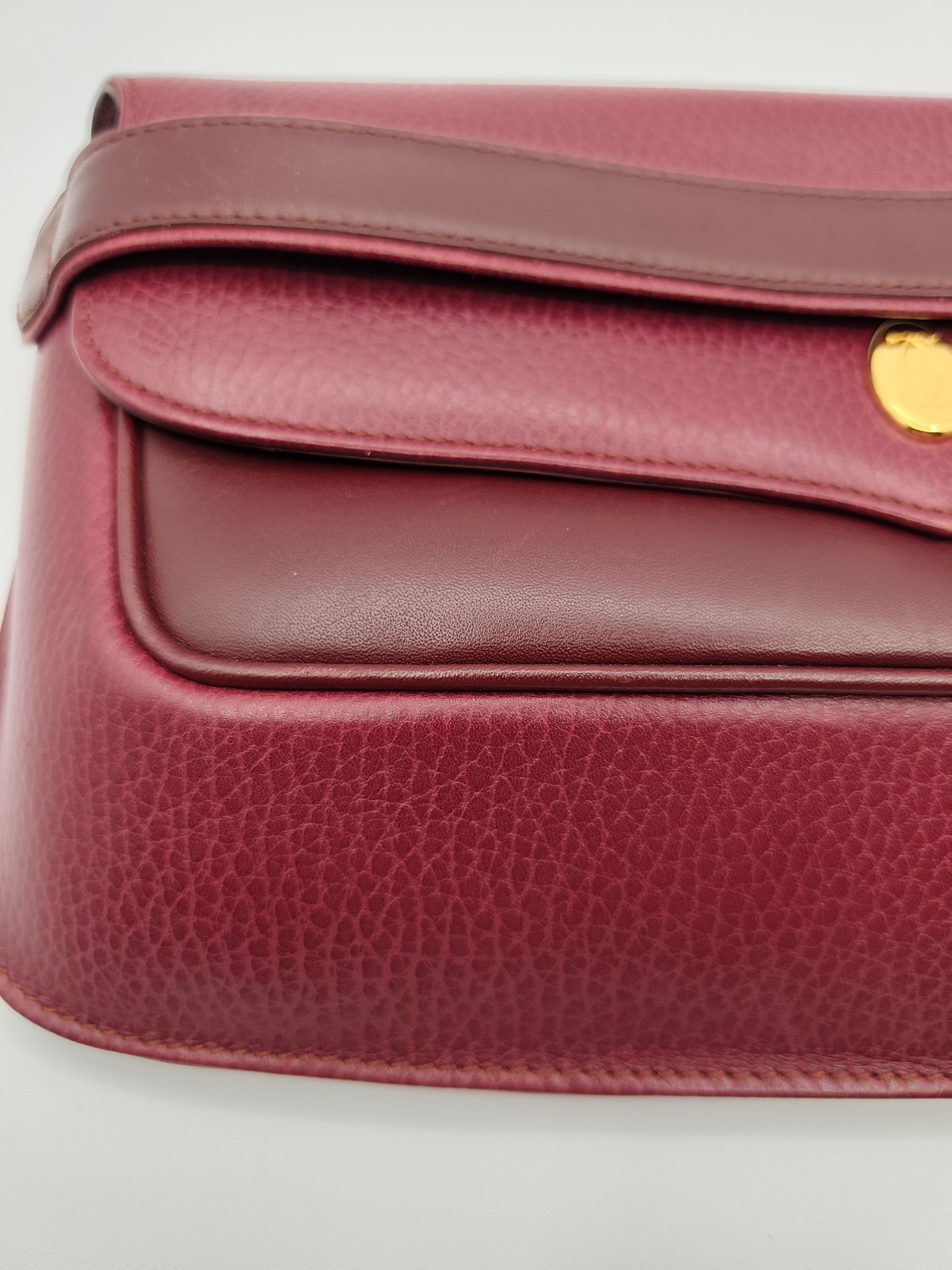 Cartier Women's Burgundy Leather Clutch Bag image 7