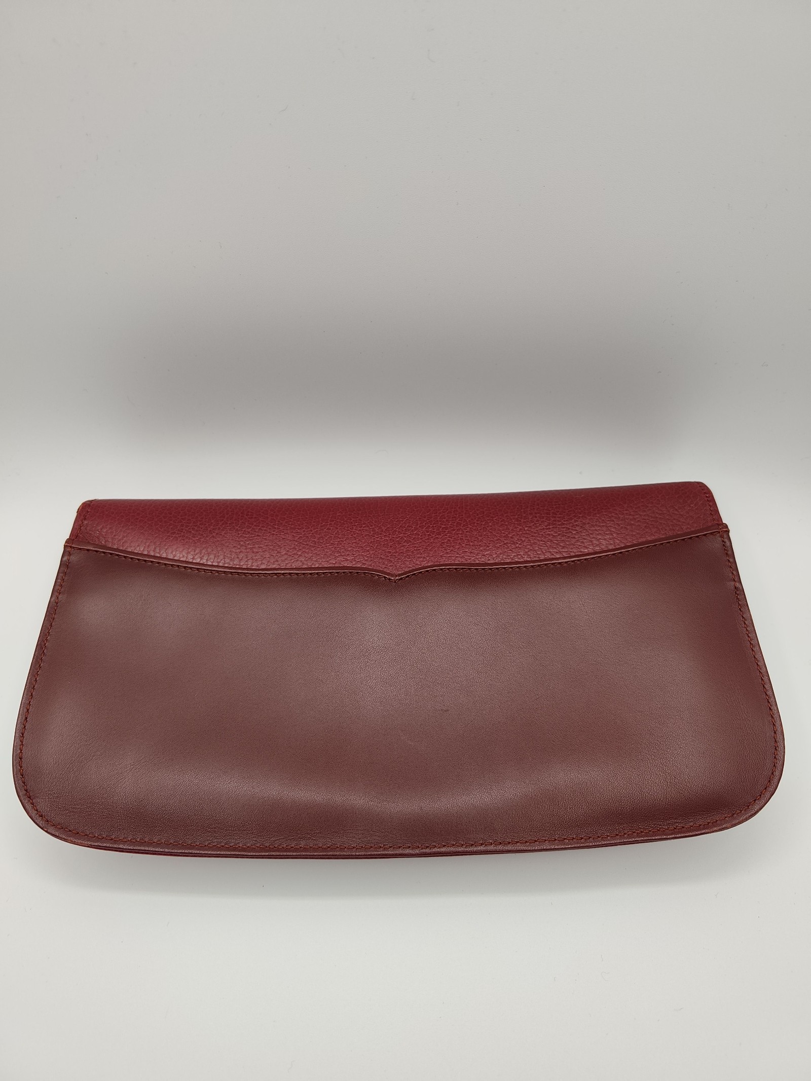 Cartier Women's Burgundy Leather Clutch Bag image 8