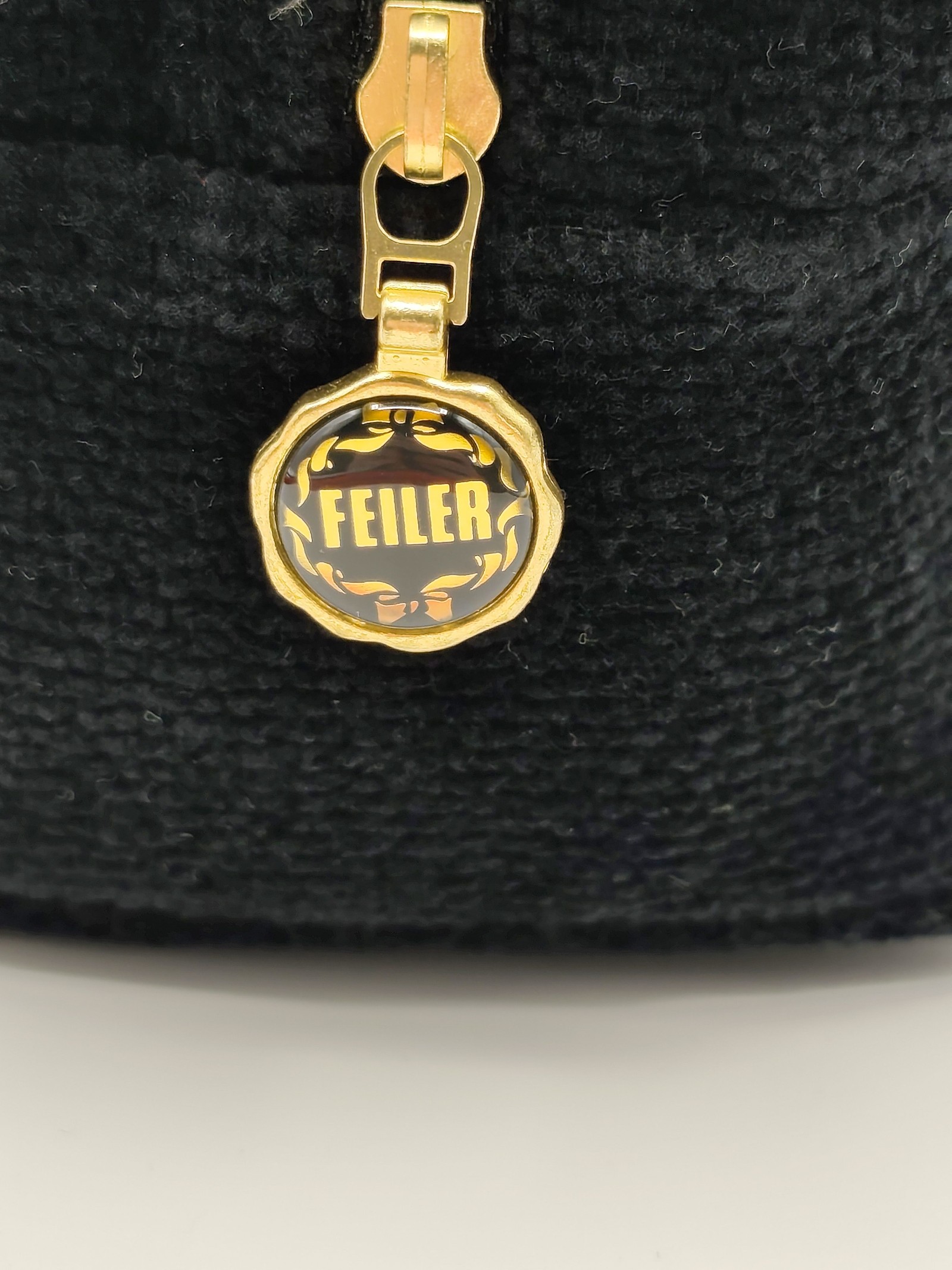 Feiler Black Floral Chenille Handbag Small image 9