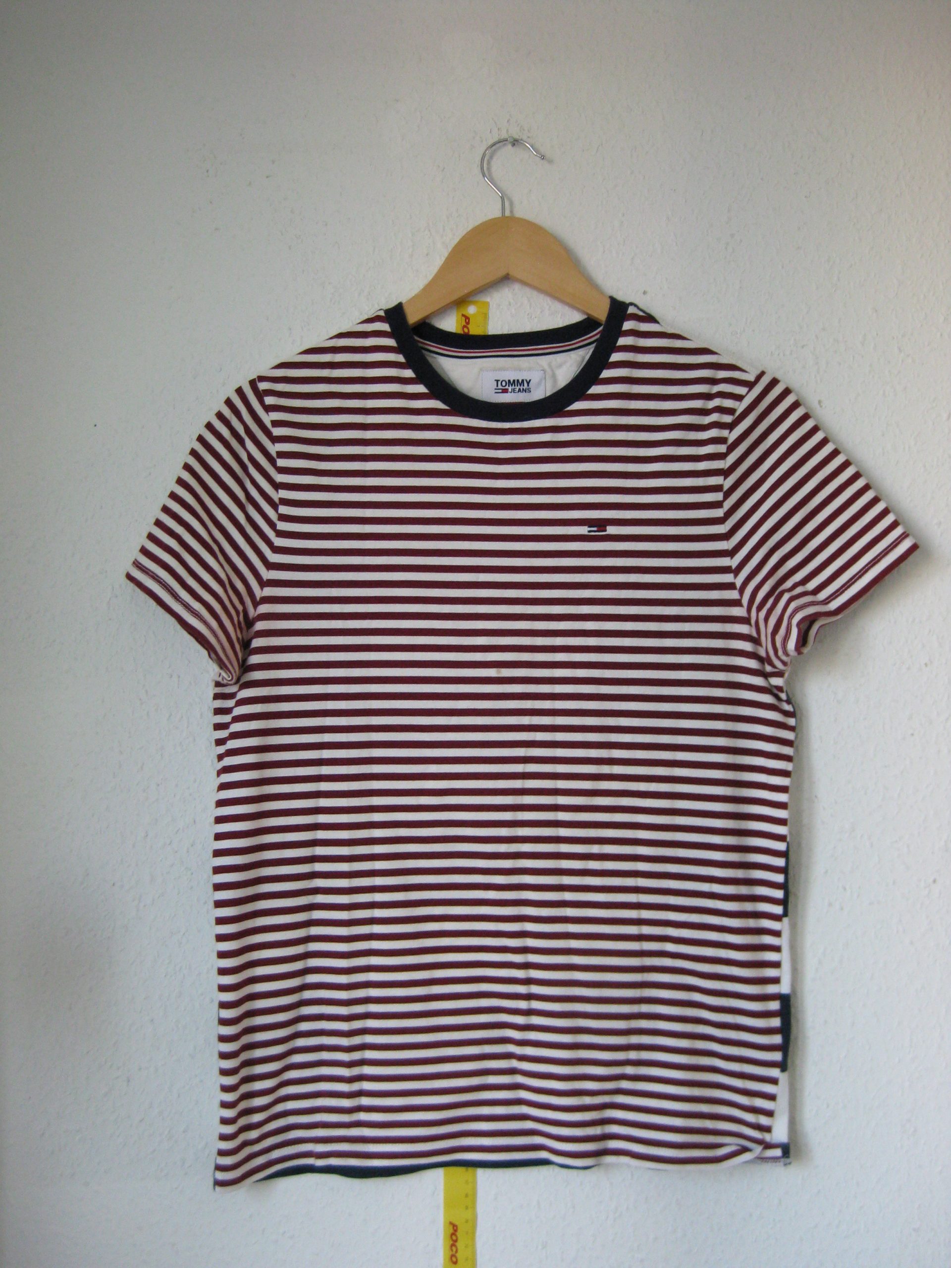 Tommy Jeans Red & White Stripe T-Shirt XS - 1956