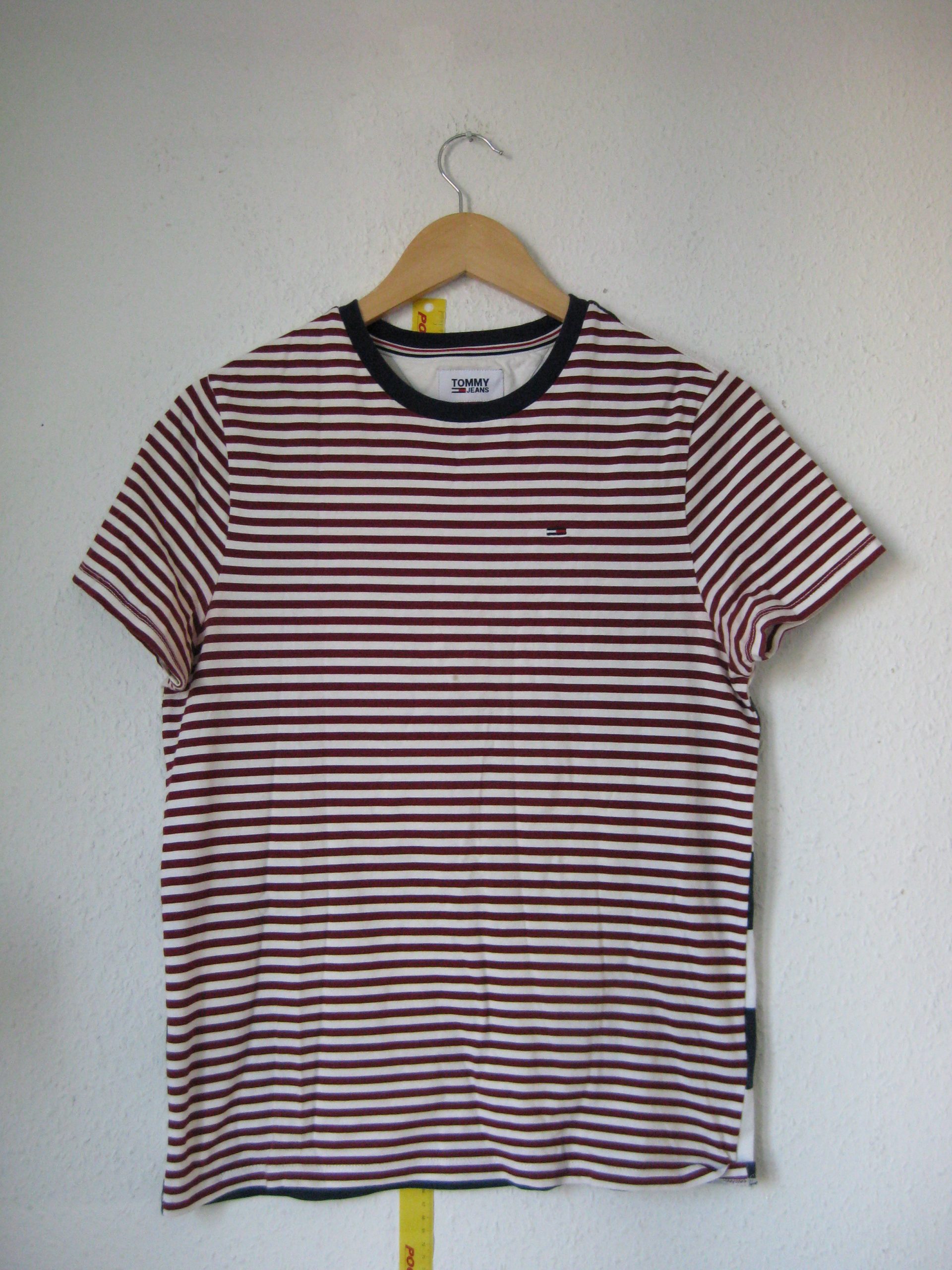 Tommy Jeans Red & White Stripe T-Shirt XS - 1956 image 2