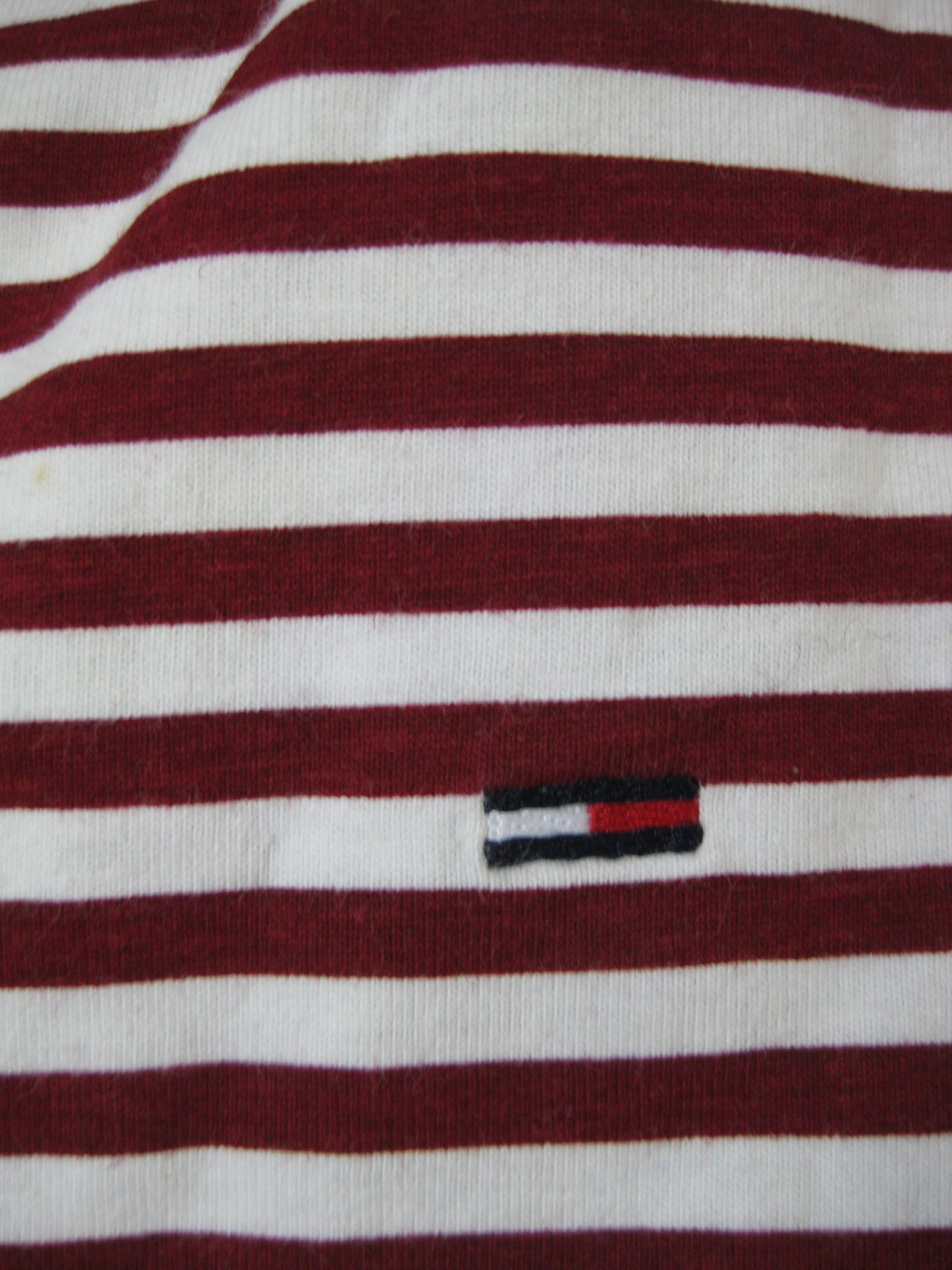 Tommy Jeans Red & White Stripe T-Shirt XS - 1956 image 6