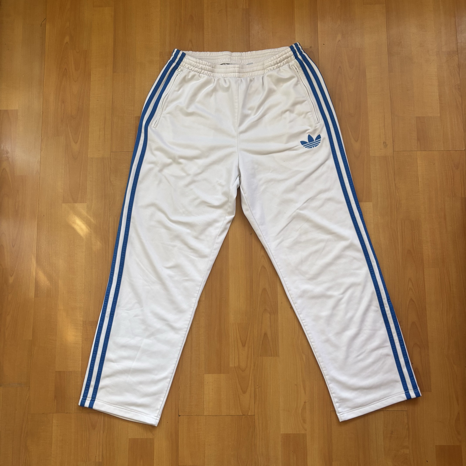 Adidas White & Blue Hoodie & Track Pants Set Large image 9