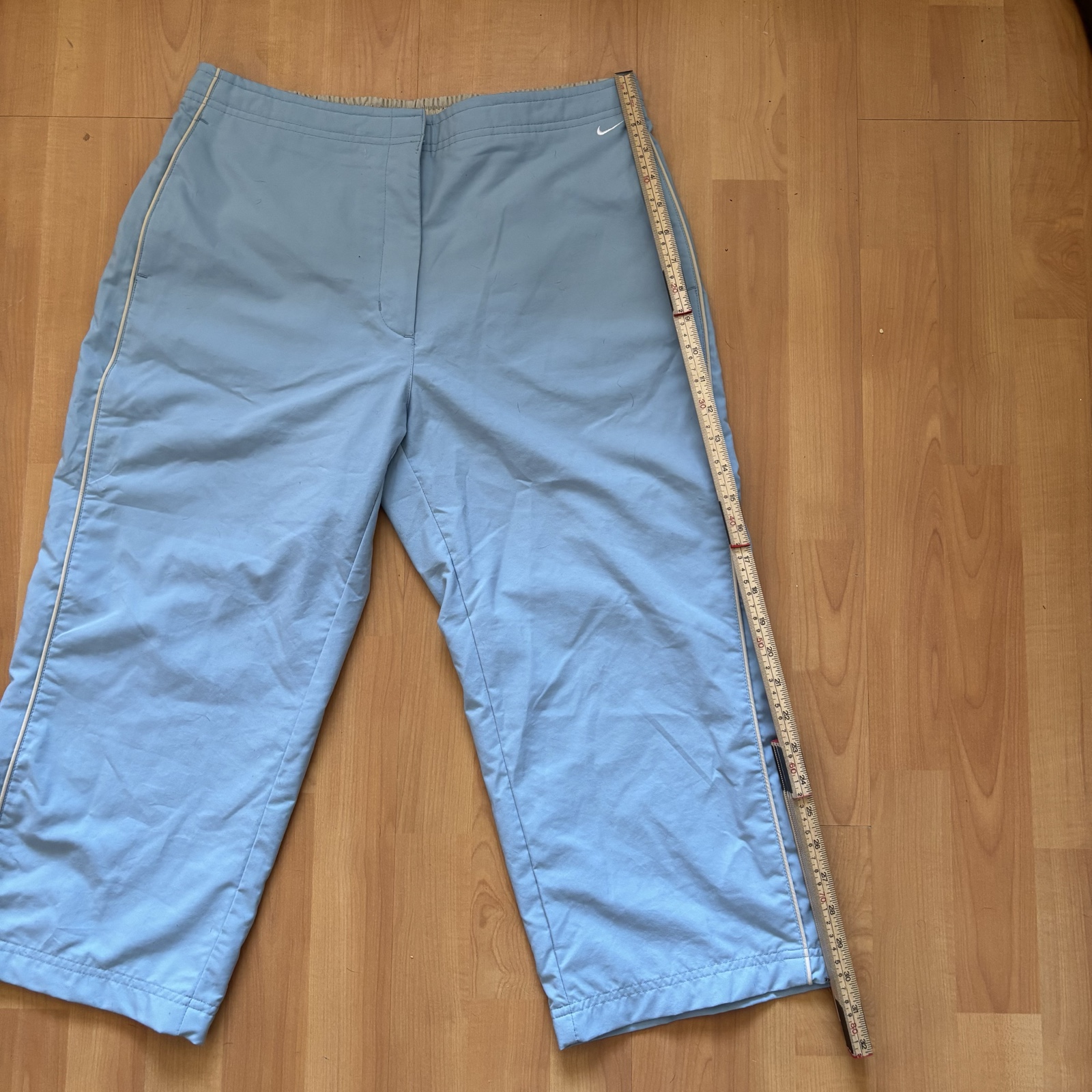 Nike Blue & Beige Women's Size Large Sports Capri Pants image 9