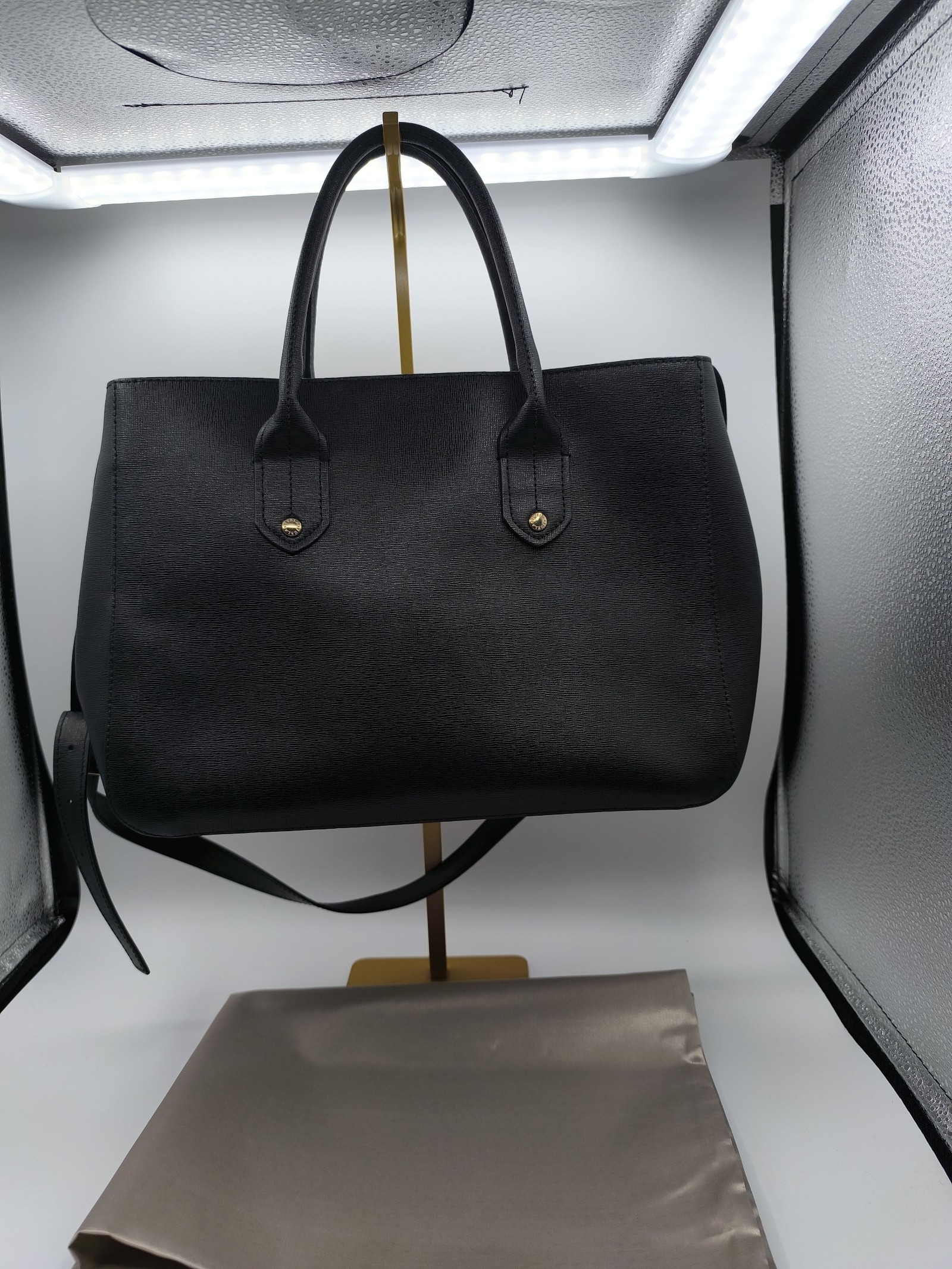 Furla Black Leather Tote Bag Women Genuine Leather image 5