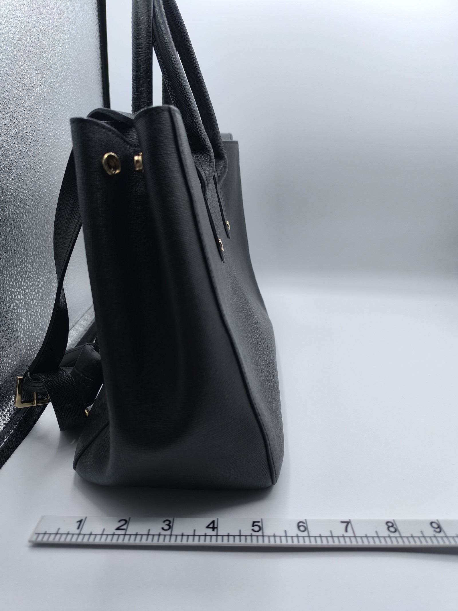Furla Black Leather Tote Bag Women Genuine Leather image 7