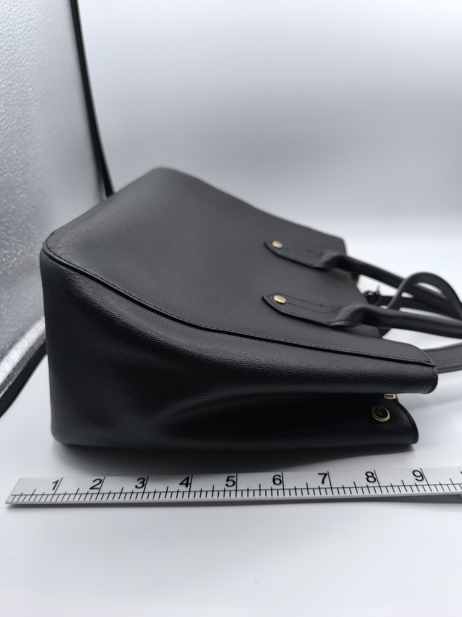 Furla Black Leather Tote Bag Women Genuine Leather image 8
