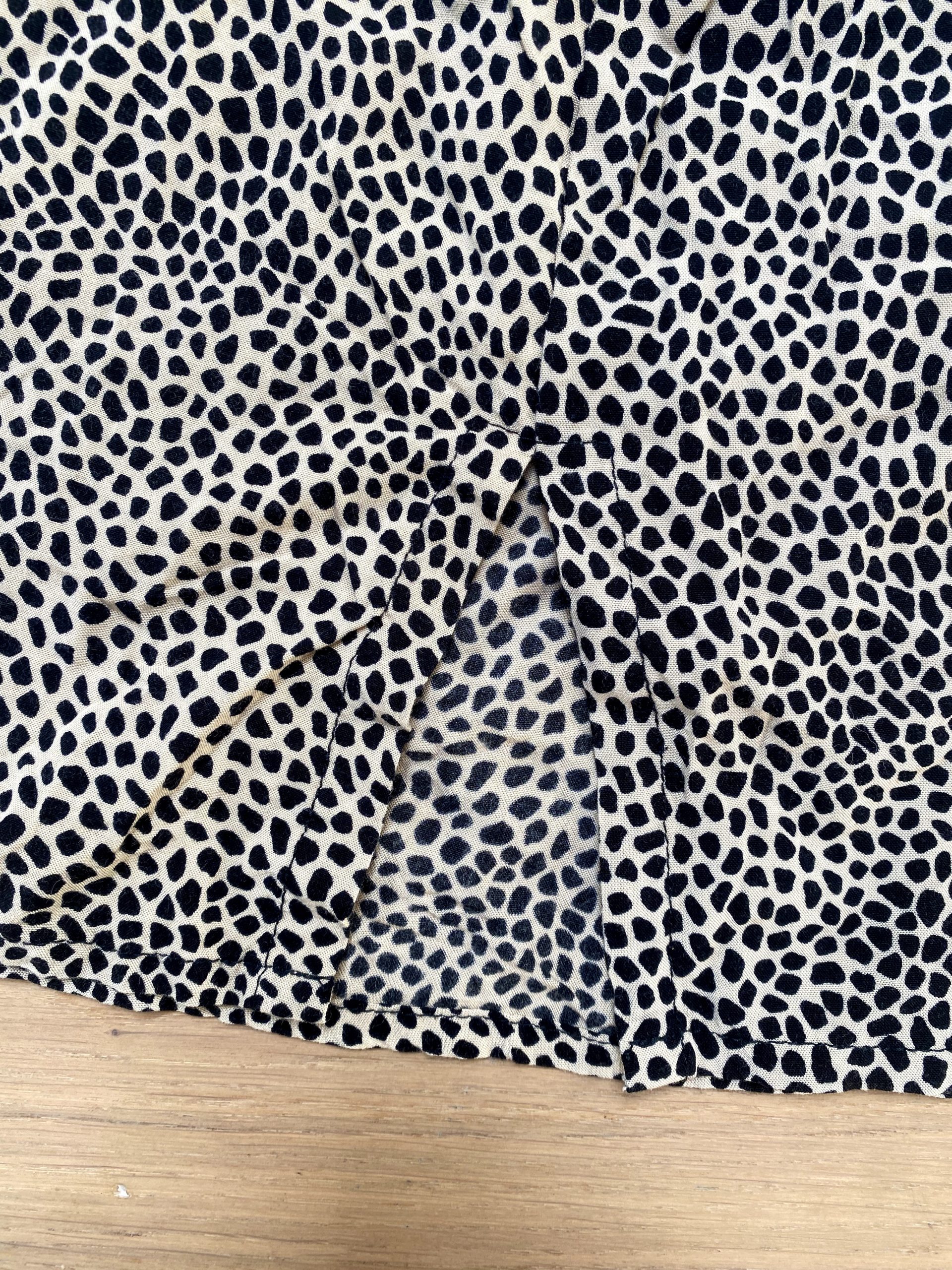 Motel Black & Beige Animal Print Mini Skirt XXS image 3