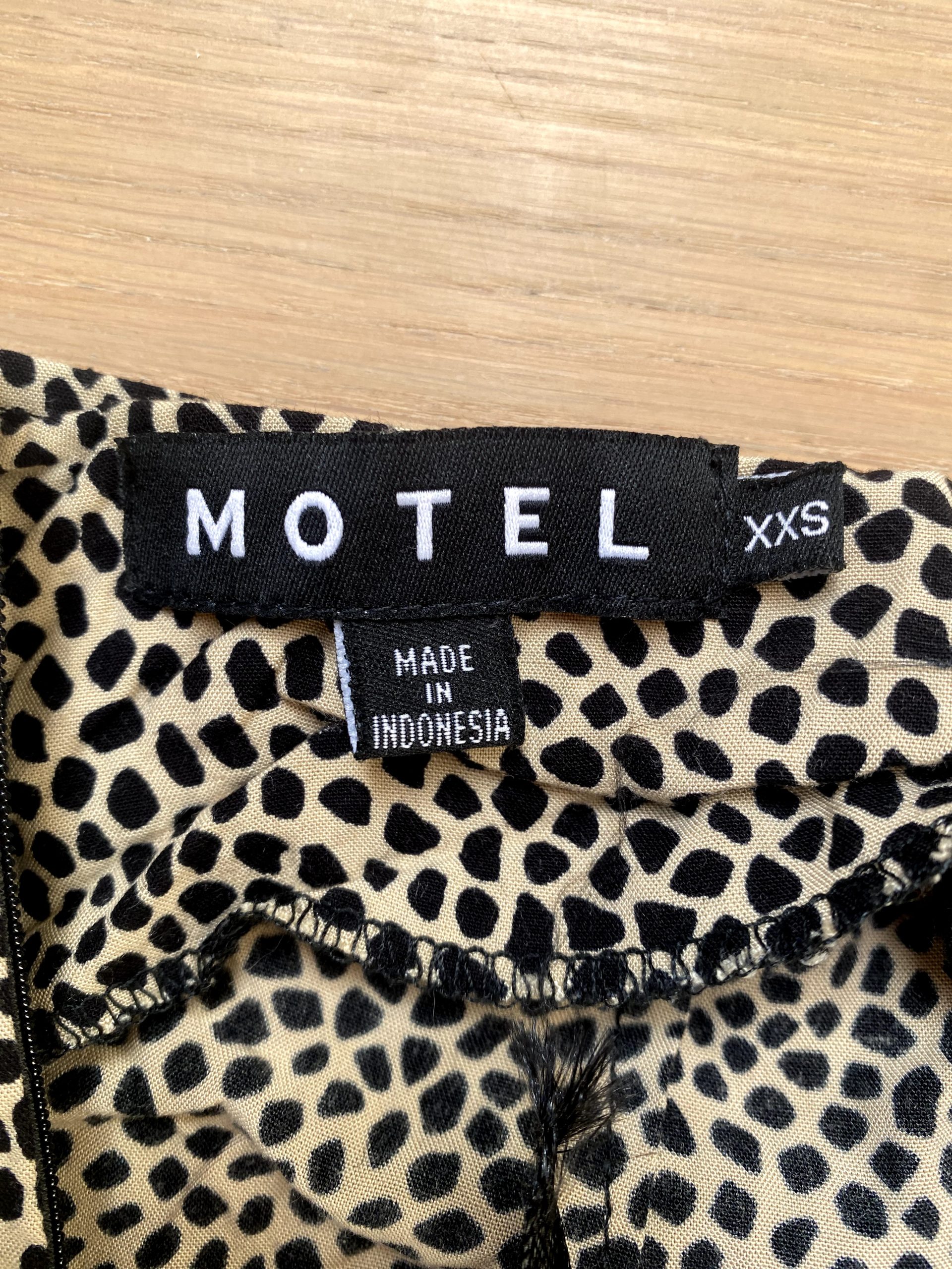 Motel Black & Beige Animal Print Mini Skirt XXS image 4