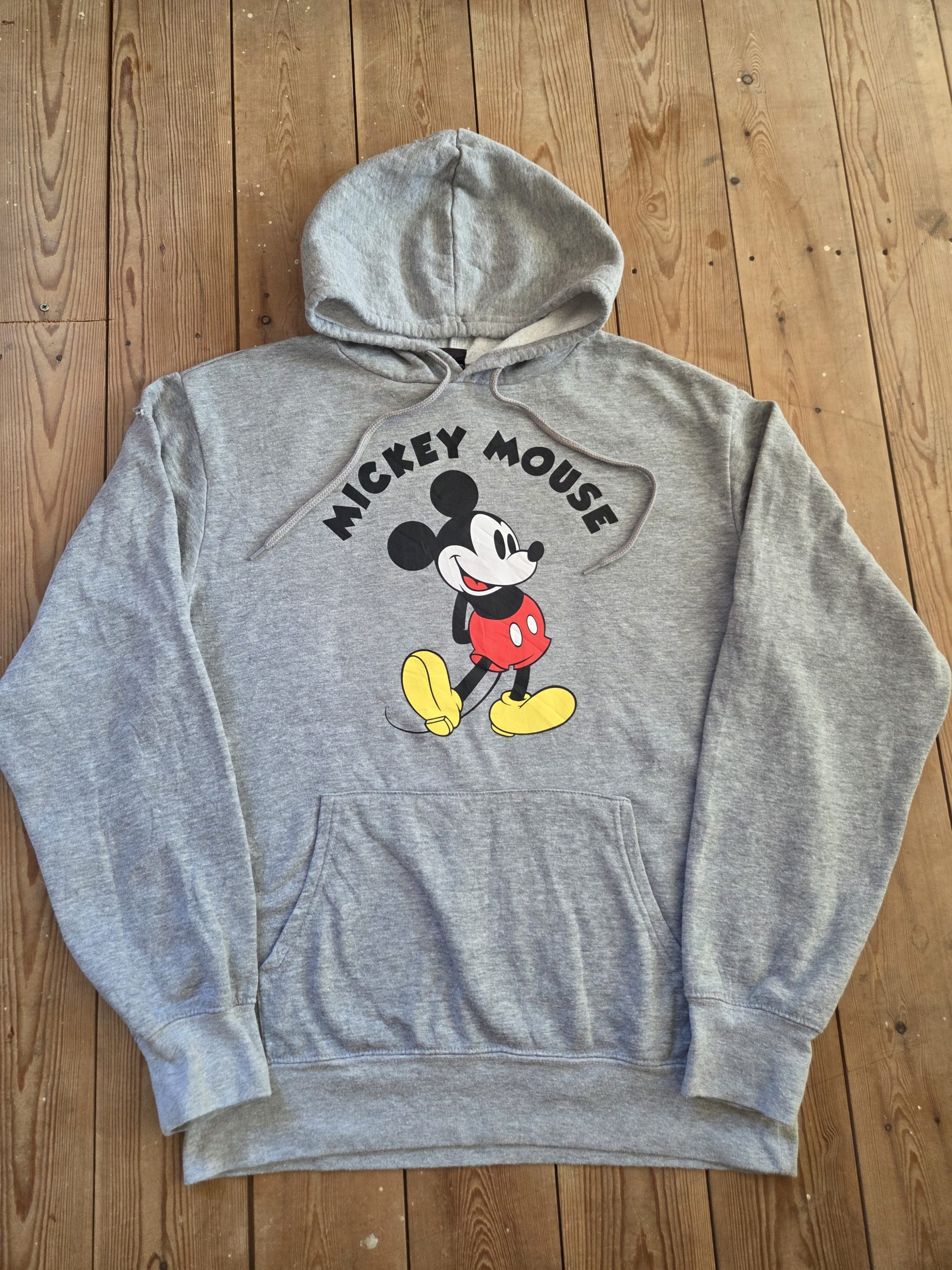 Disney Mickey Mouse Grey Unisex Pullover Hoodie Size M