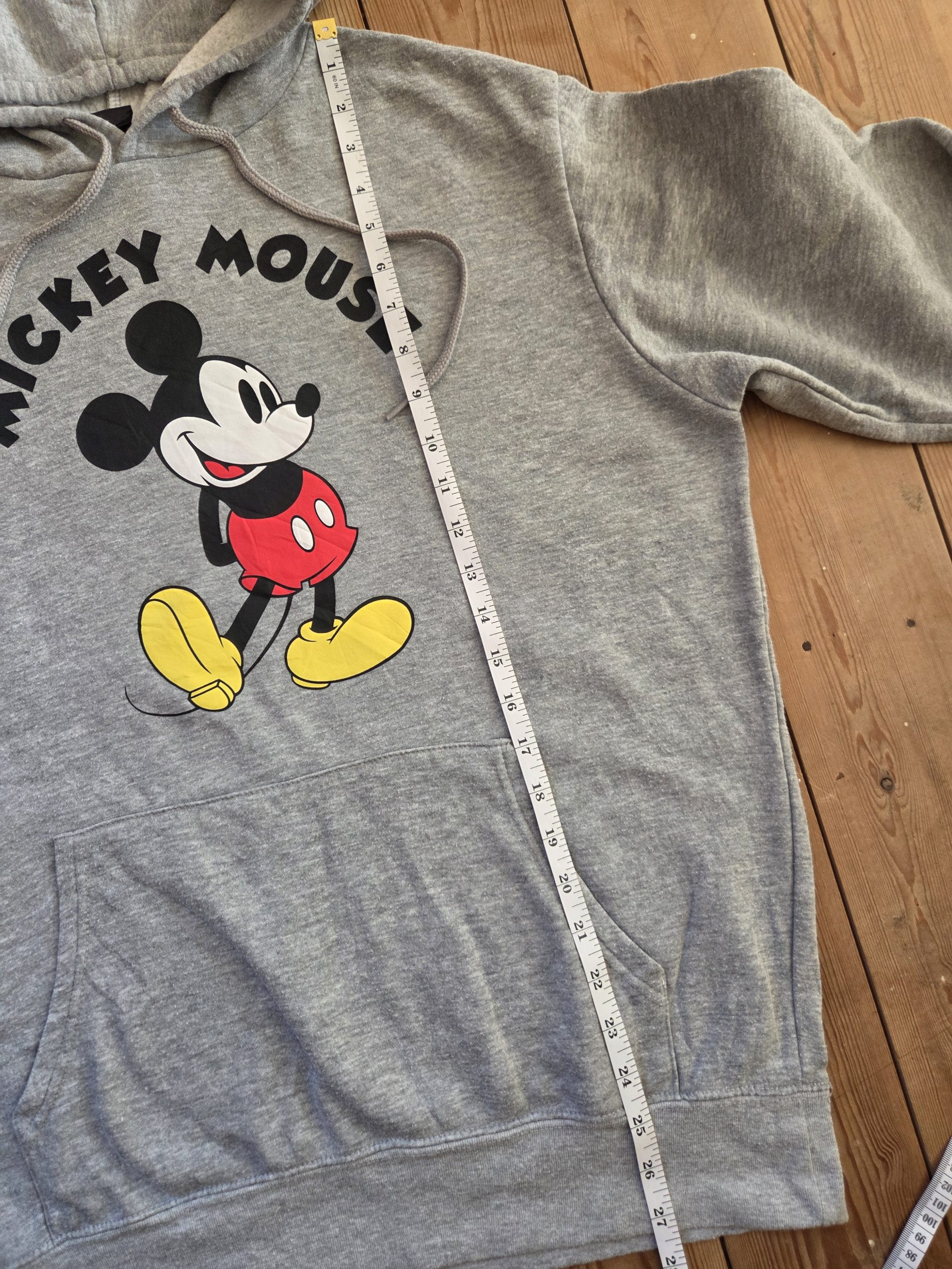 Disney Mickey Mouse Grey Unisex Pullover Hoodie Size M image 4