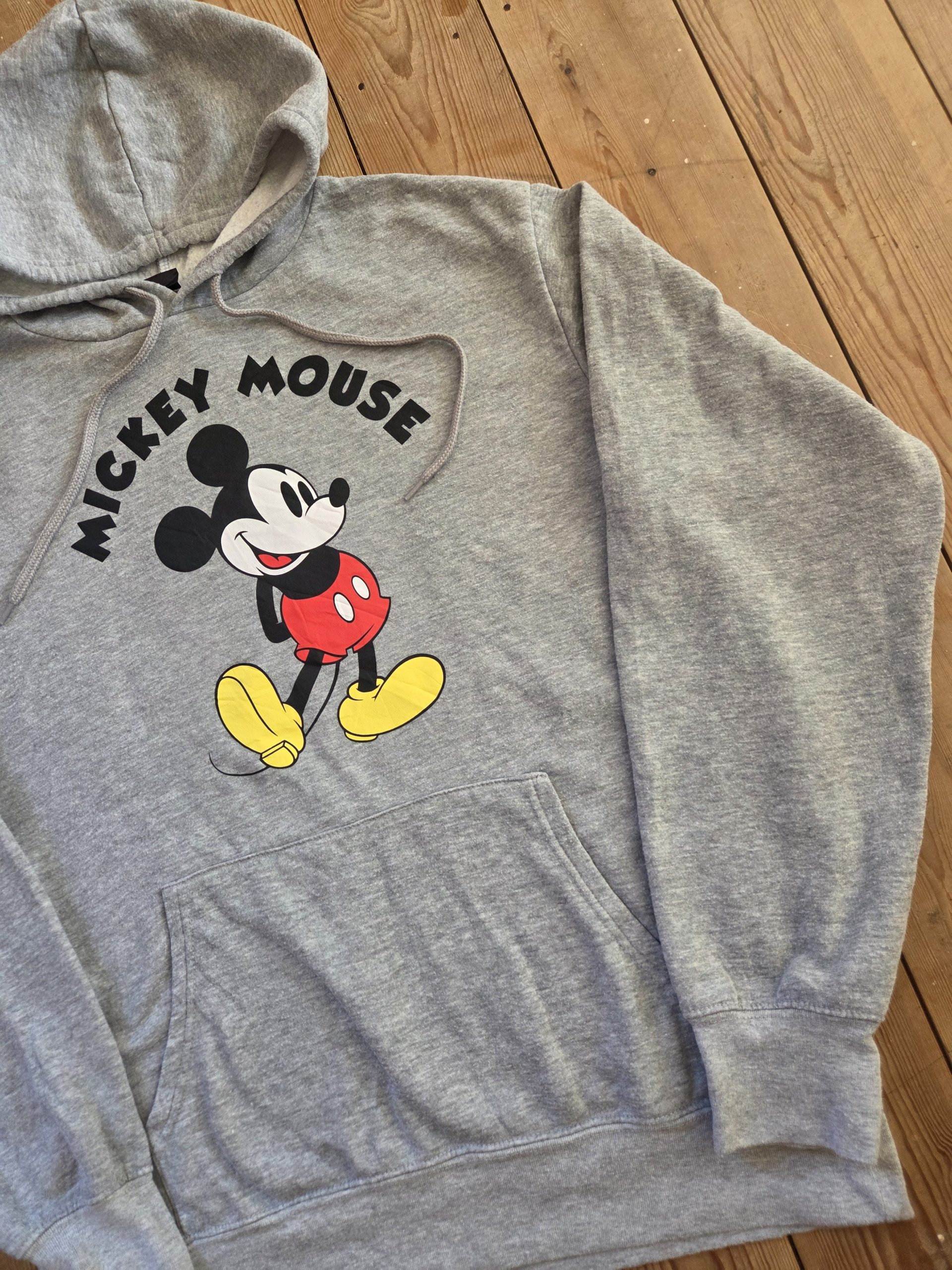 Disney Mickey Mouse Grey Unisex Pullover Hoodie Size M image 9