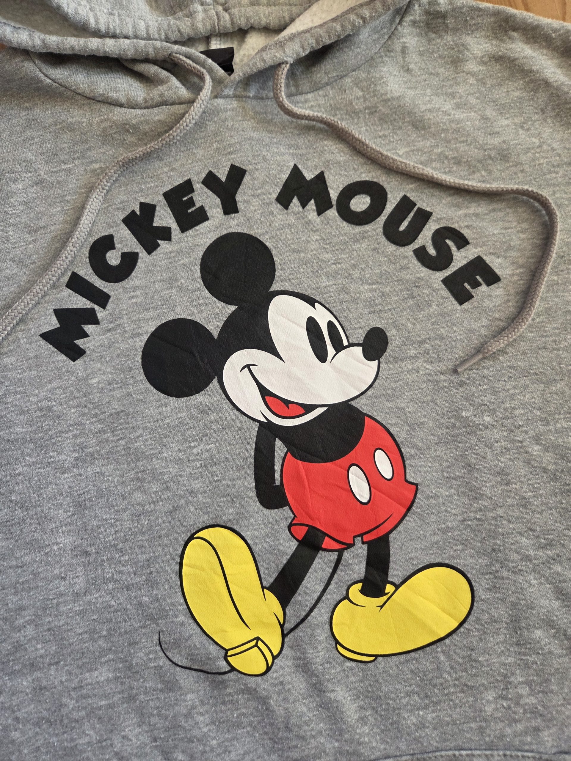 Disney Mickey Mouse Grey Unisex Pullover Hoodie Size M image 10