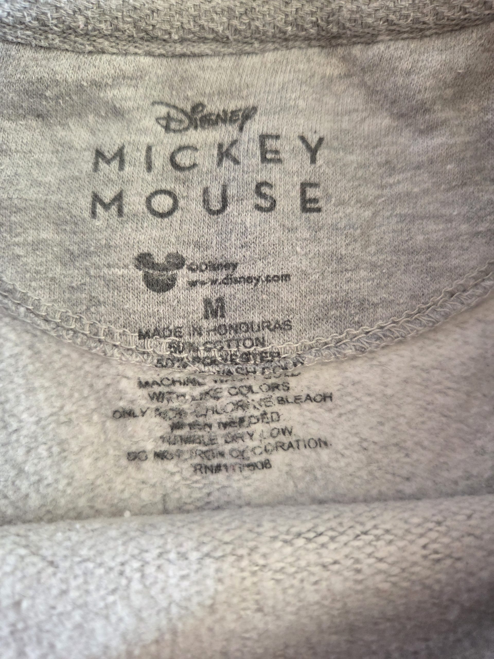 Disney Mickey Mouse Retro Graphic Grey Unisex Crewneck Sweatshirt Size M image 5