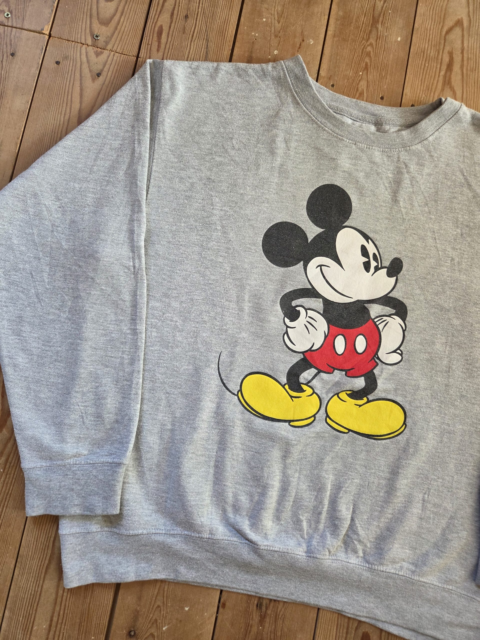 Disney Mickey Mouse Retro Graphic Grey Unisex Crewneck Sweatshirt Size M image 6