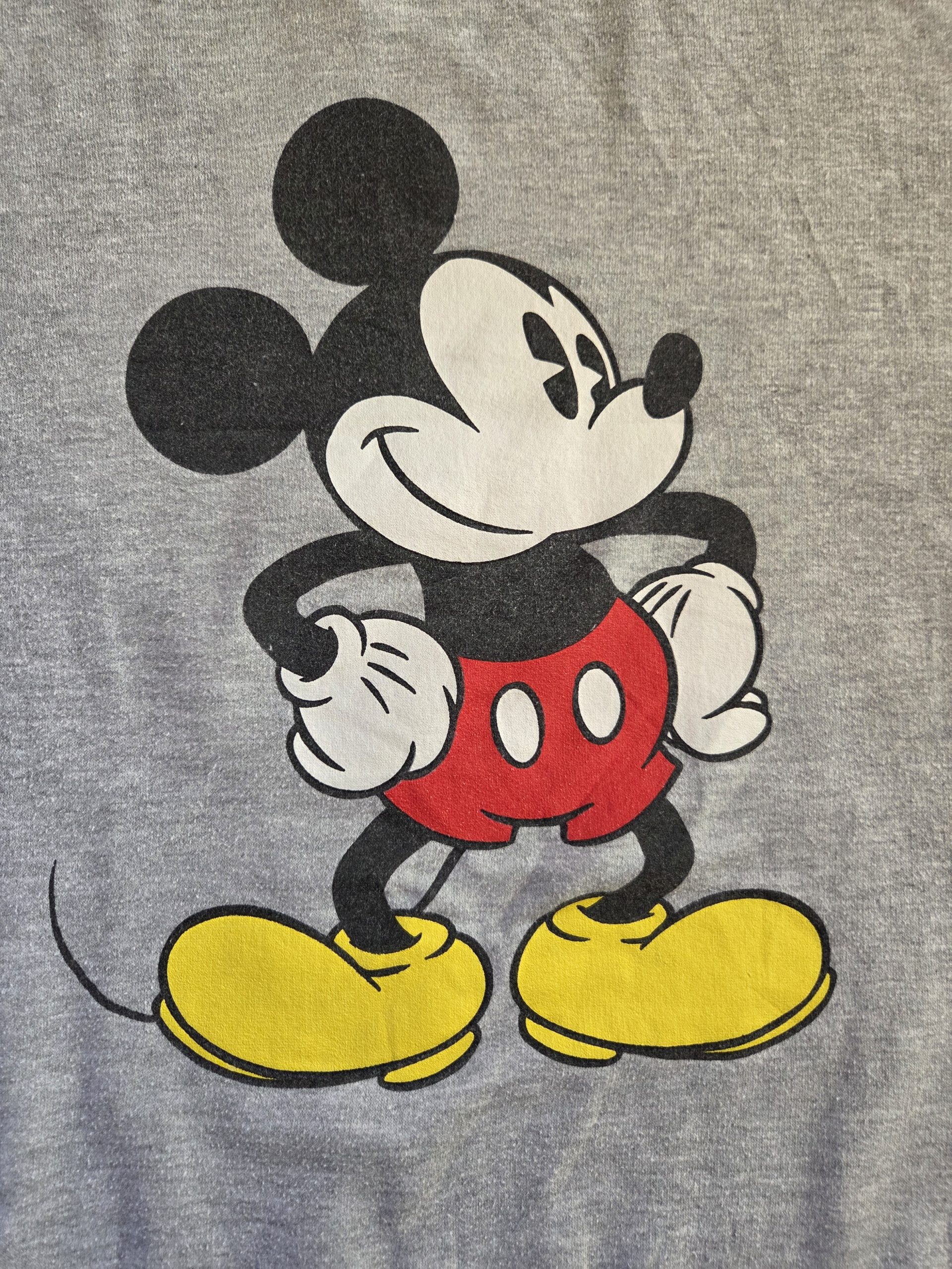 Disney Mickey Mouse Retro Graphic Grey Unisex Crewneck Sweatshirt Size M image 9