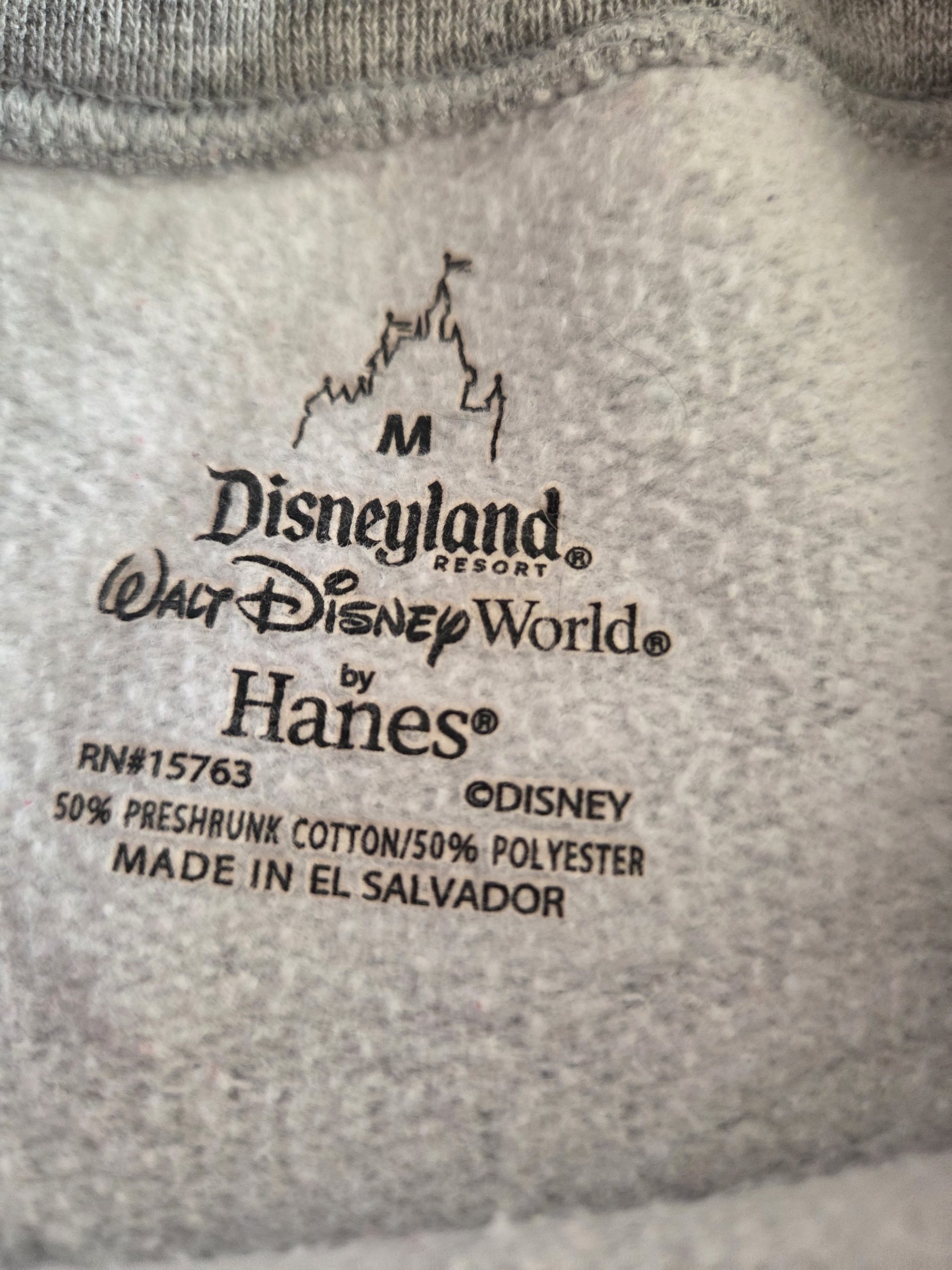 Disneyland Resort 1955 Mickey Mouse Grey Sweatshirt Size M Hanes image 3