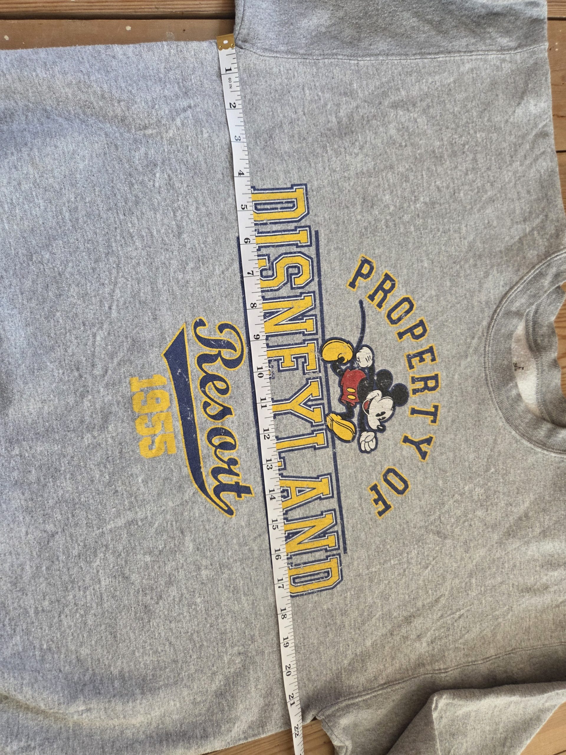 Disneyland Resort 1955 Mickey Mouse Grey Sweatshirt Size M Hanes image 4