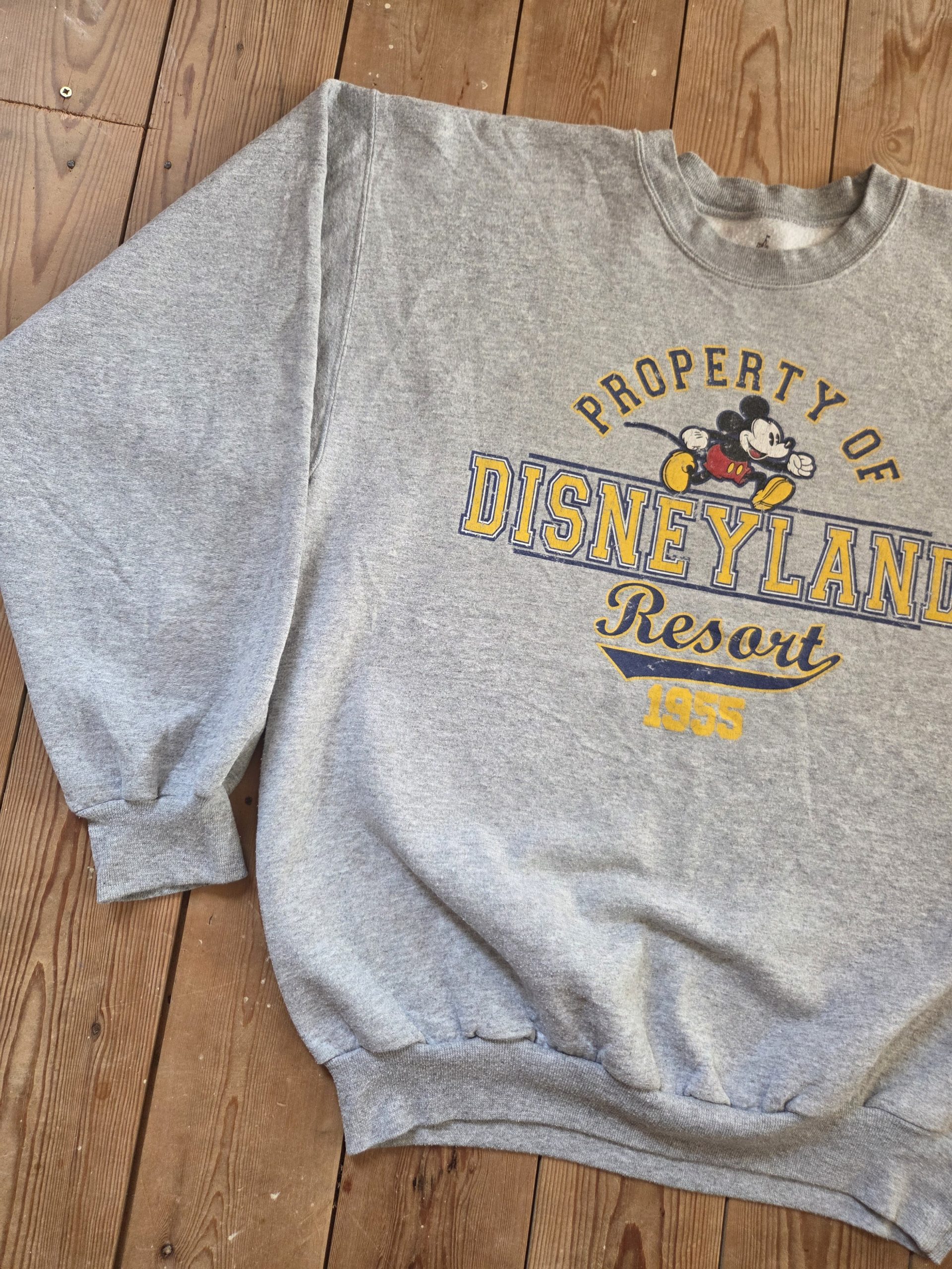 Disneyland Resort 1955 Mickey Mouse Grey Sweatshirt Size M Hanes image 6