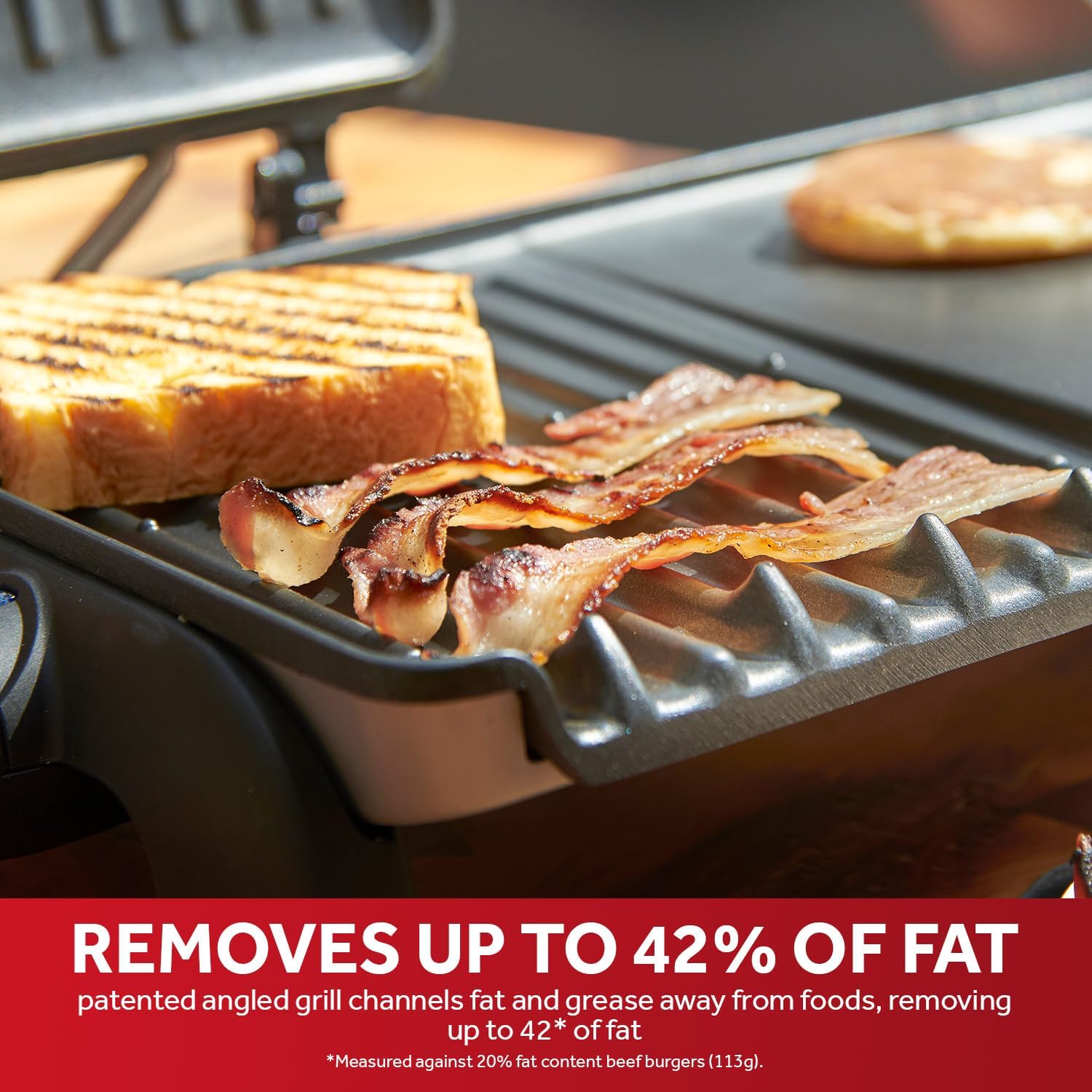 George Foreman Black Indoor Grill & Griddle Cooker image 6