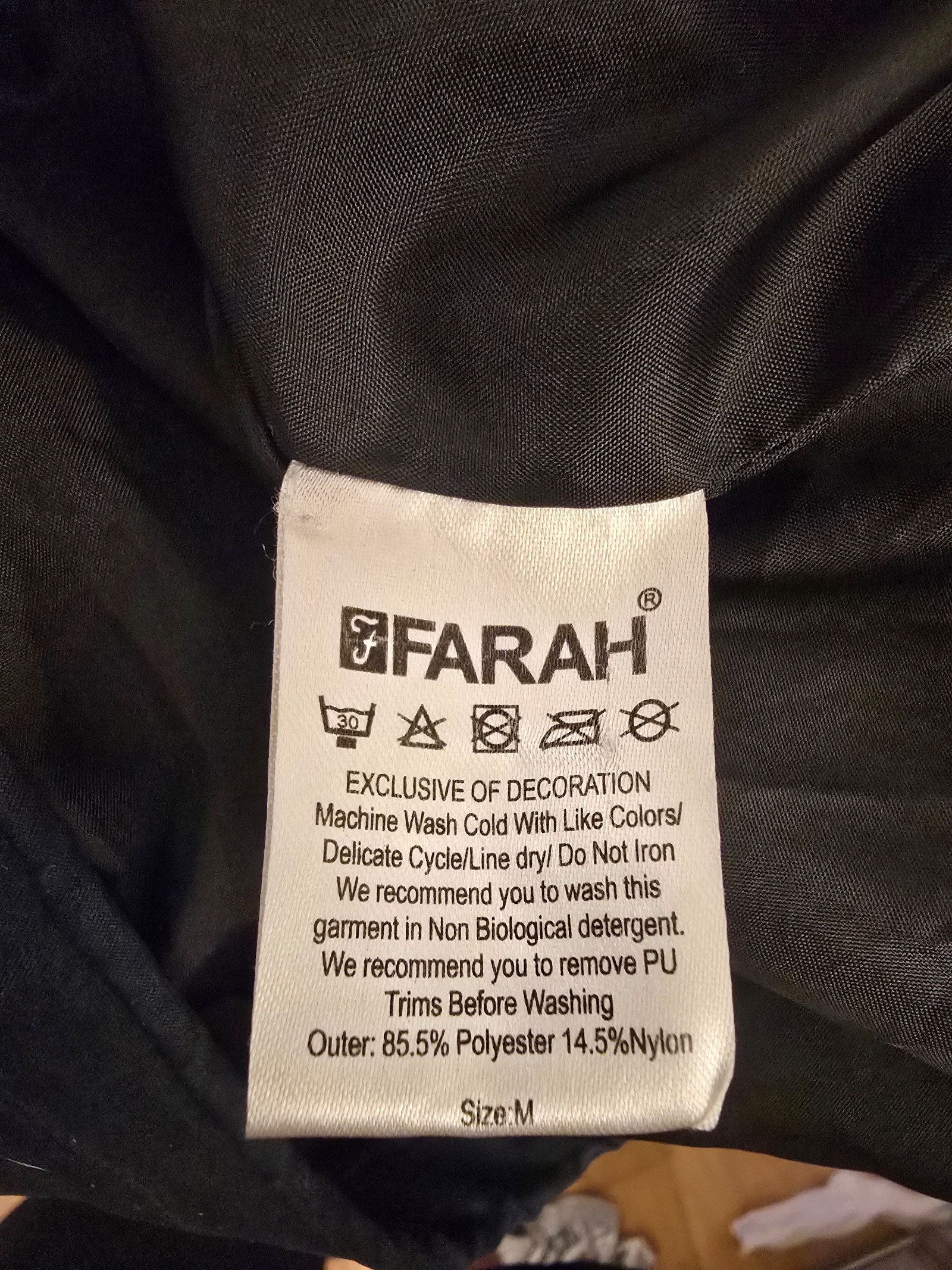 Farah Classic Navy Men's Jacket Medium Fleece Lined image 6