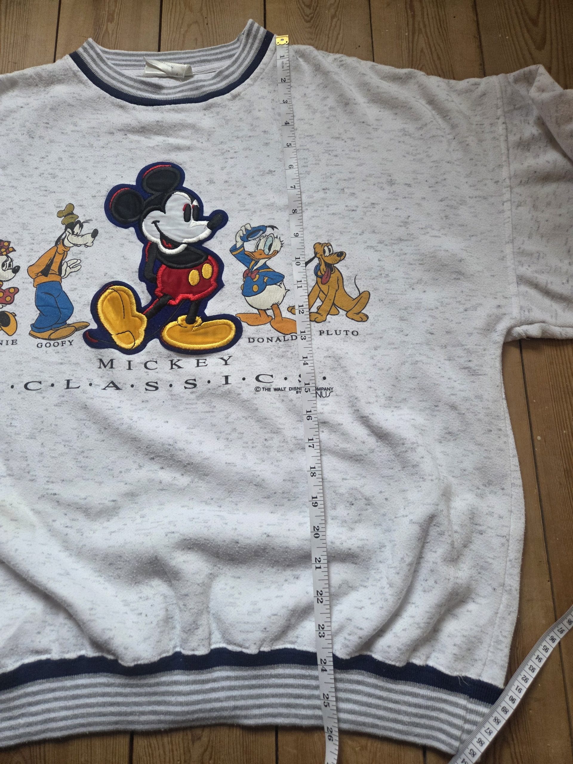 Genius Disney Mickey Classics Vintage 90s Appliqué Sweatshirt Grey Unisex Size L image 4