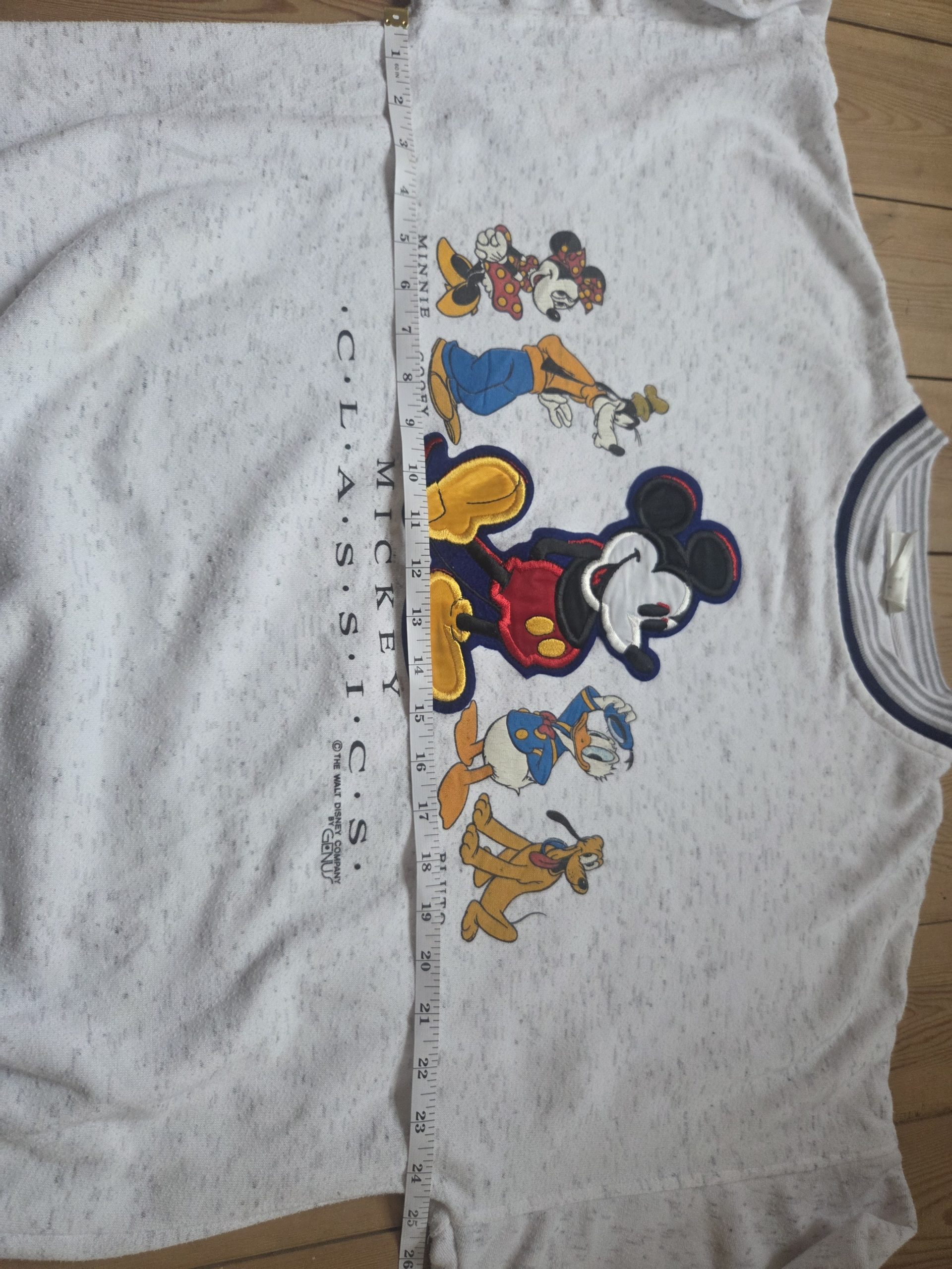 Genius Disney Mickey Classics Vintage 90s Appliqué Sweatshirt Grey Unisex Size L image 5
