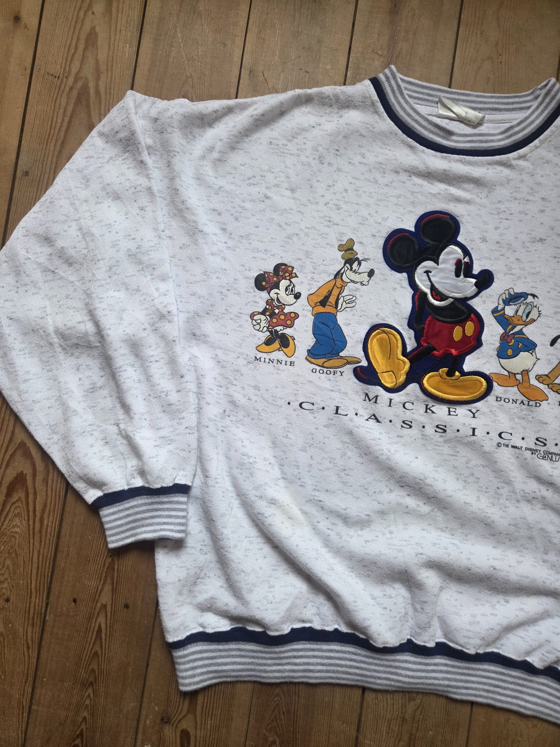 Genius Disney Mickey Classics Vintage 90s Appliqué Sweatshirt Grey Unisex Size L image 6