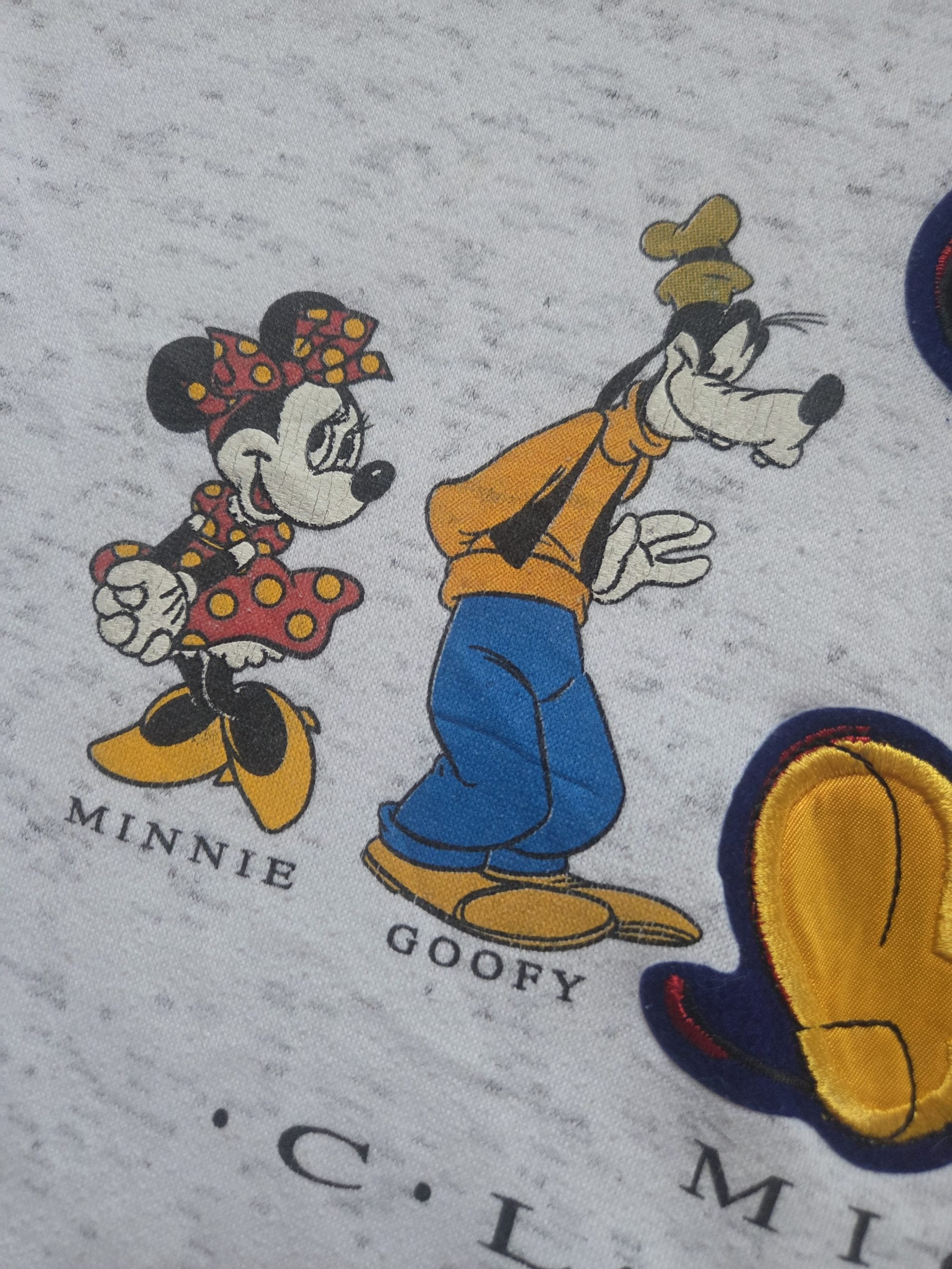 Genius Disney Mickey Classics Vintage 90s Appliqué Sweatshirt Grey Unisex Size L image 9