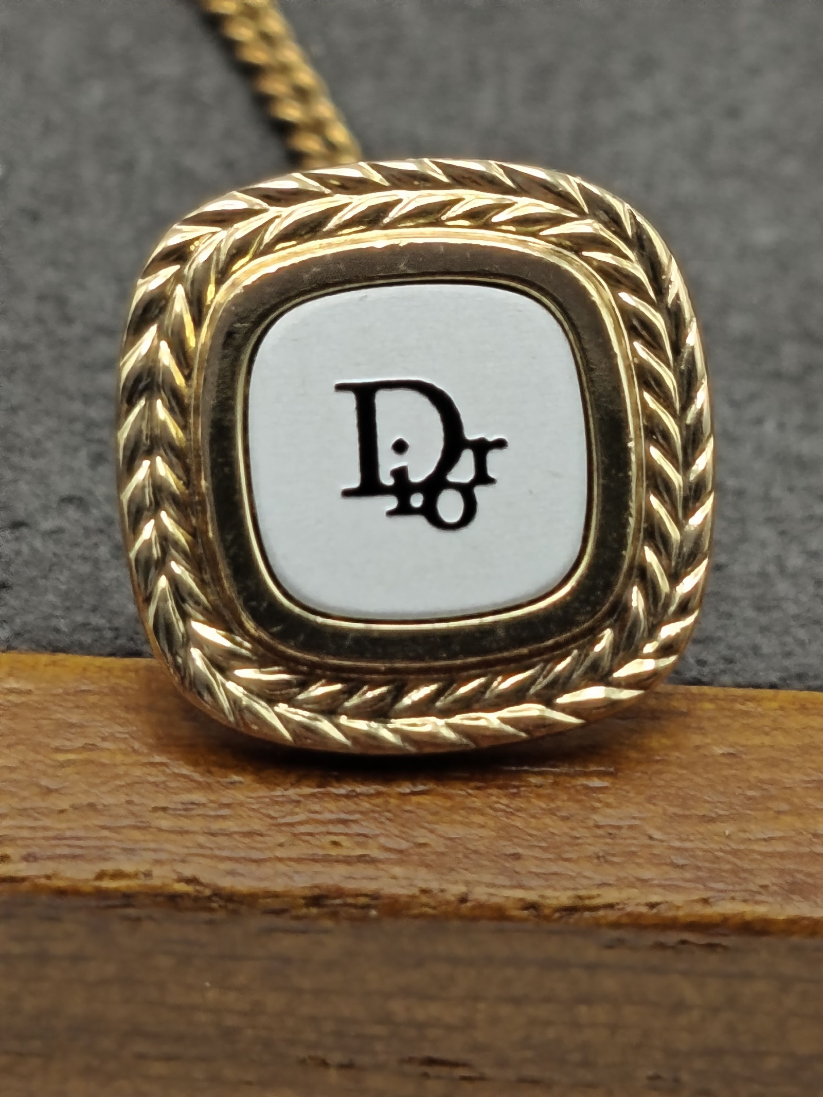 Dior Gold Tone & Enamel Tie Tack Pin image 4