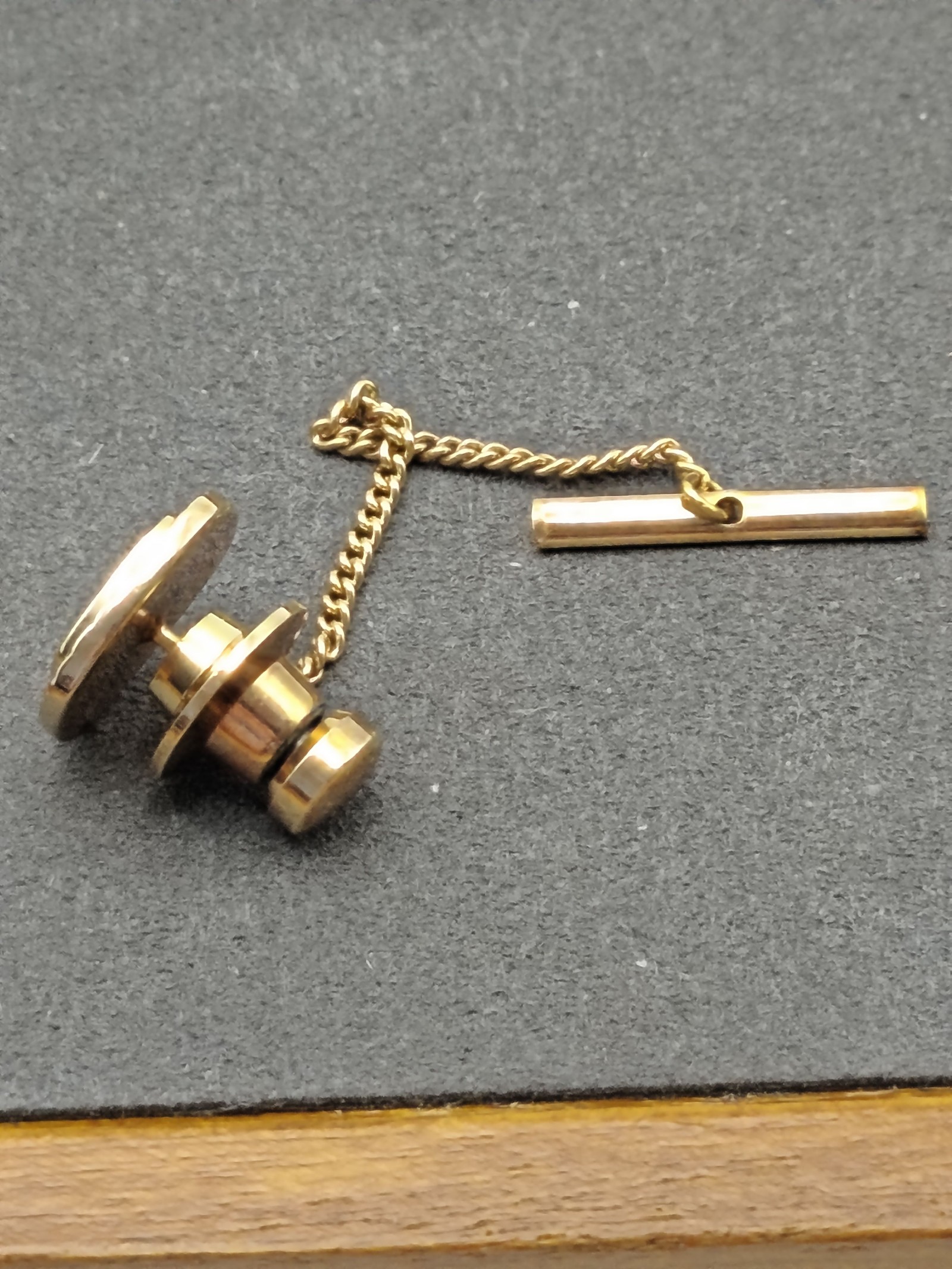 Dior Gold Tone & Enamel Tie Tack Pin image 6