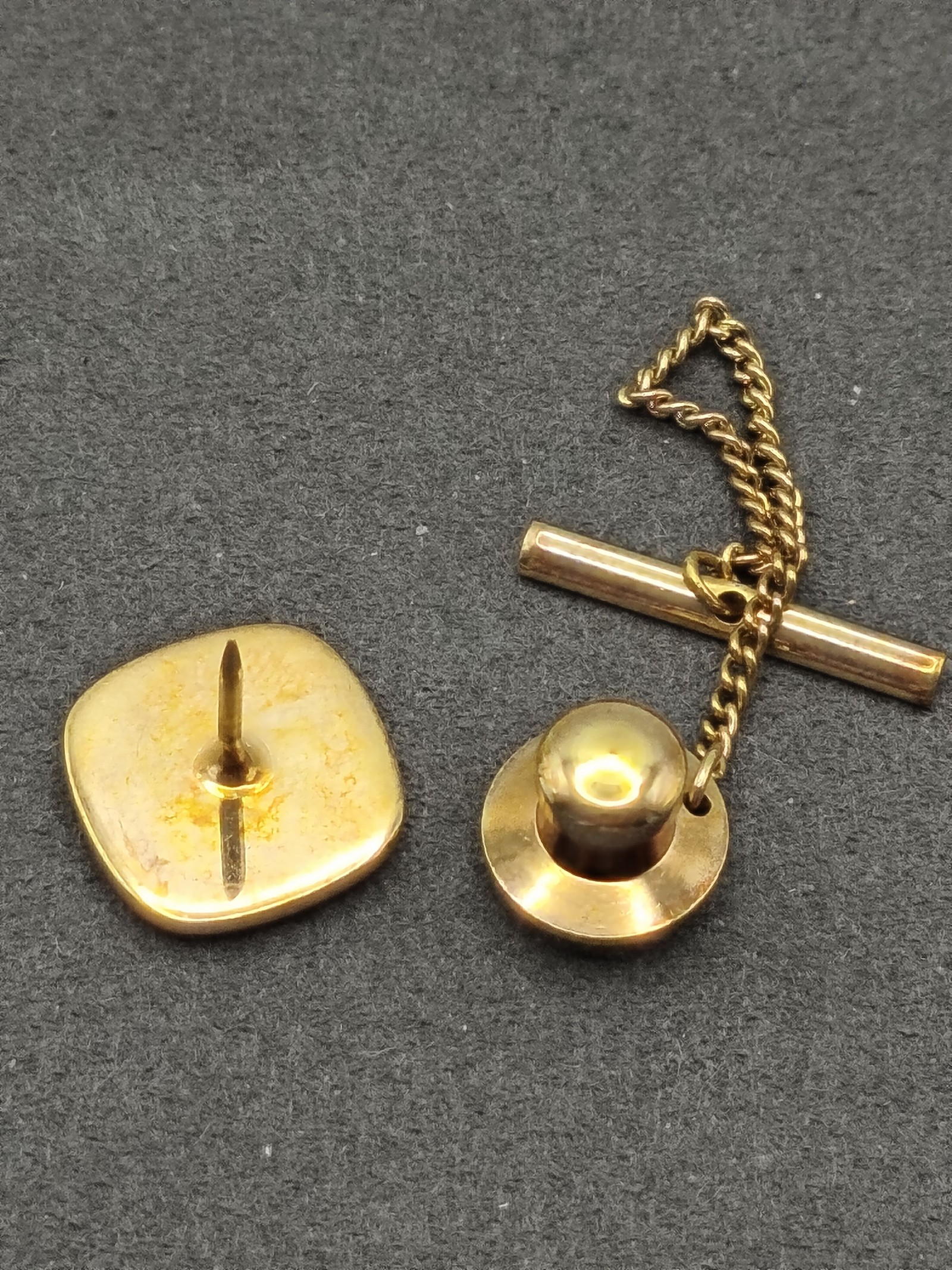 Dior Gold Tone & Enamel Tie Tack Pin image 9