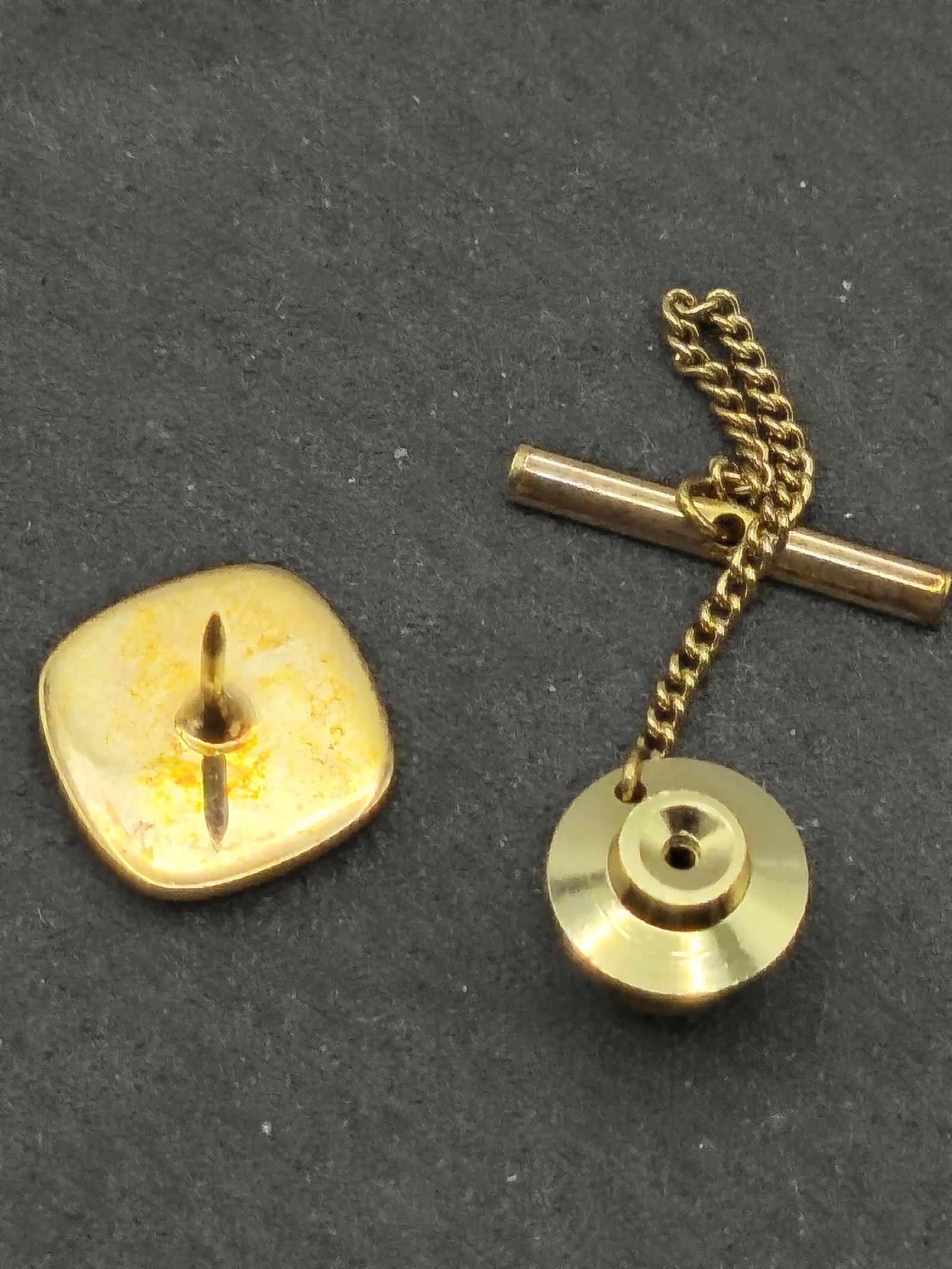 Dior Gold Tone & Enamel Tie Tack Pin image 10
