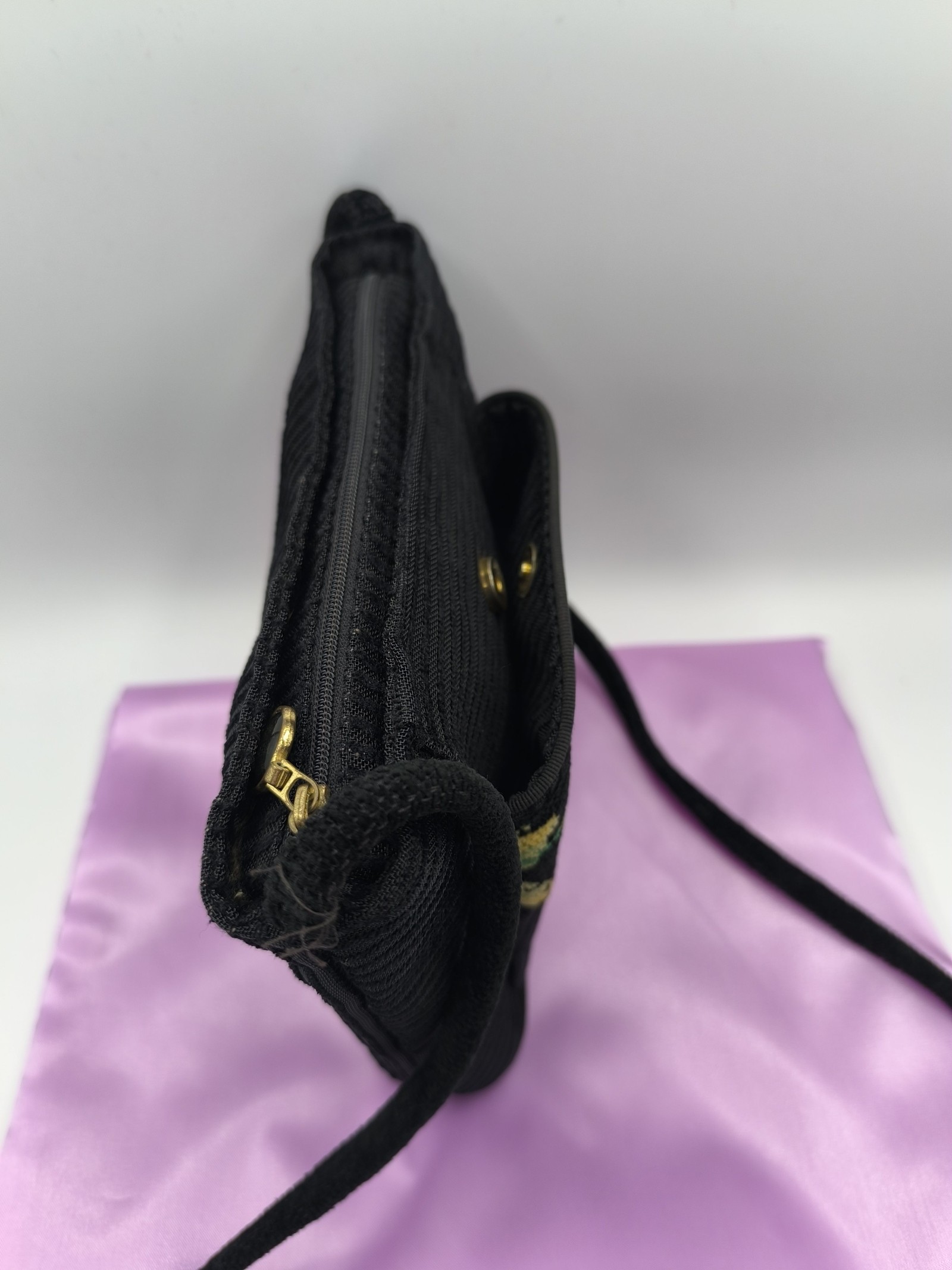 Feiler Black Floral Embroidered Small Crossbody Bag Other image 3
