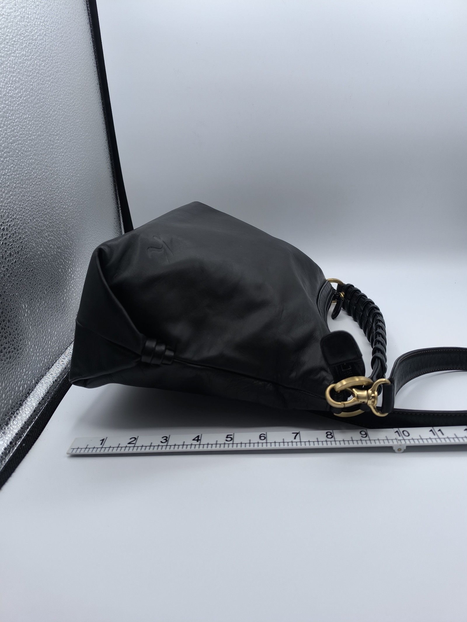 Kitamura Black Leather Shoulder Bag Medium image 8